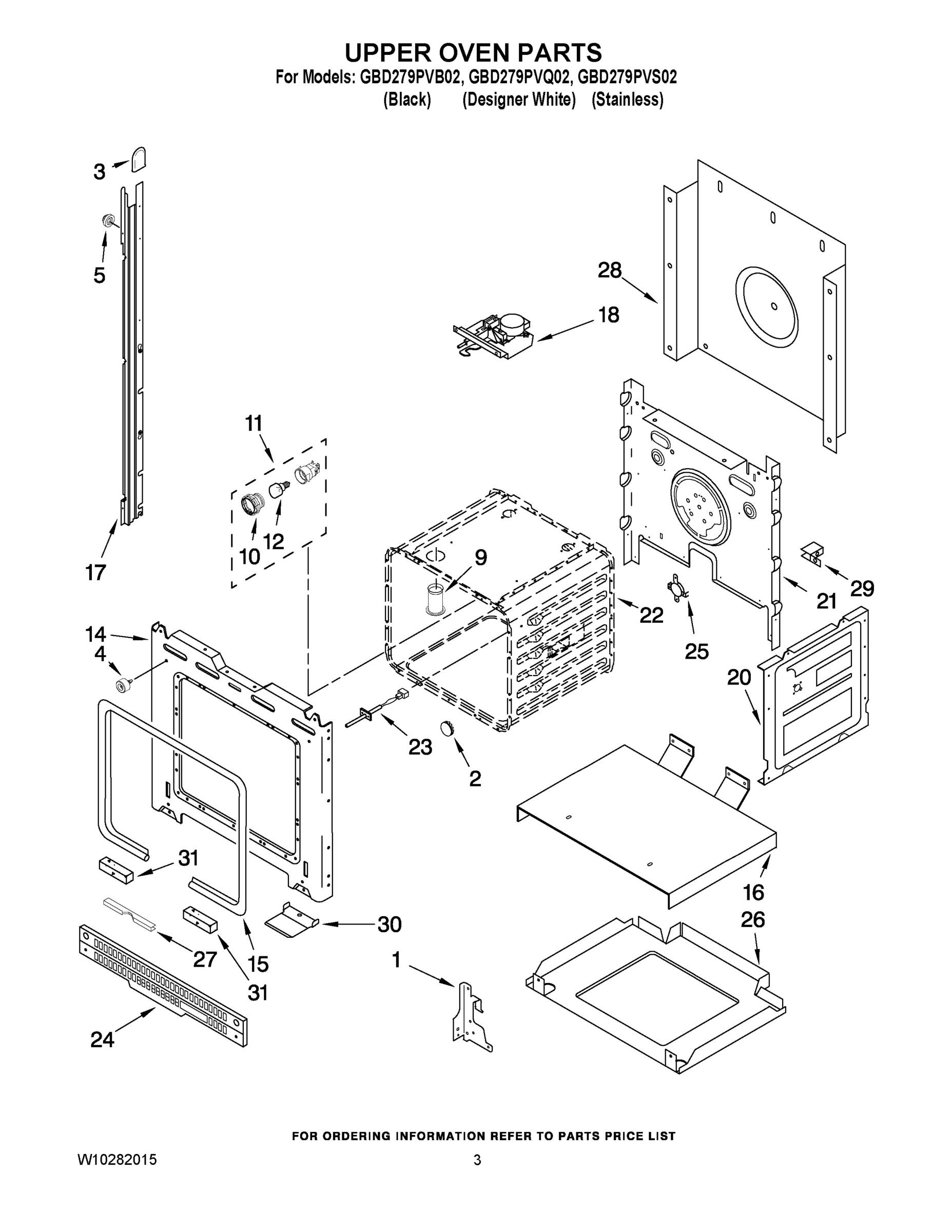 02 - UPPER OVEN PARTS