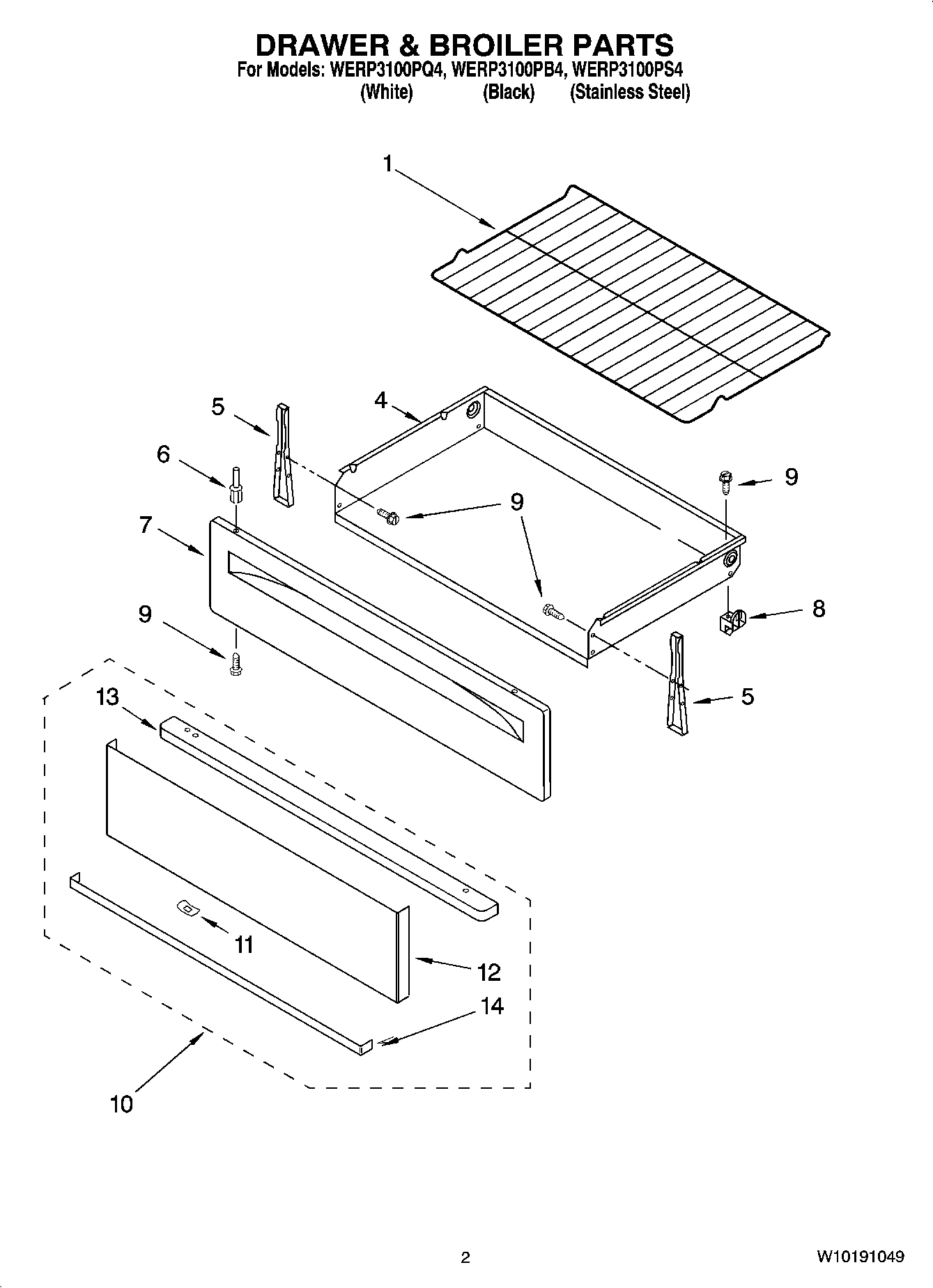 02 - DRAWER & BROILER PARTS