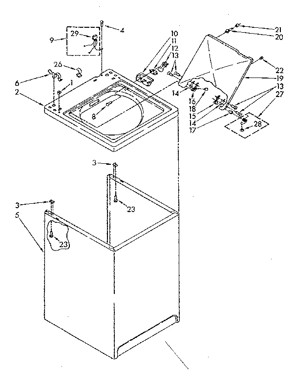 TOP AND CABINET PARTS