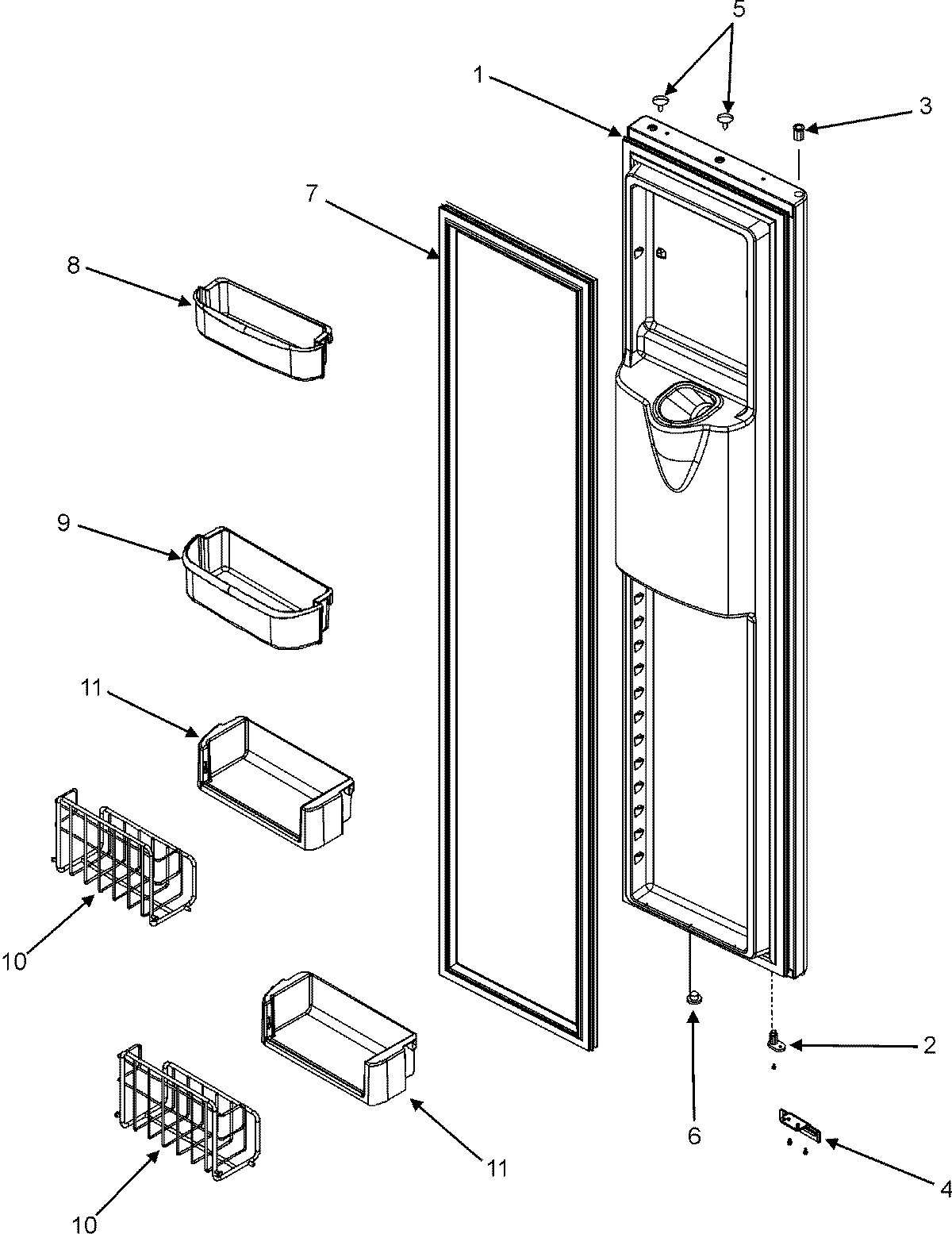 09 - FREEZER DOOR (GC2225GEKB/S/W)