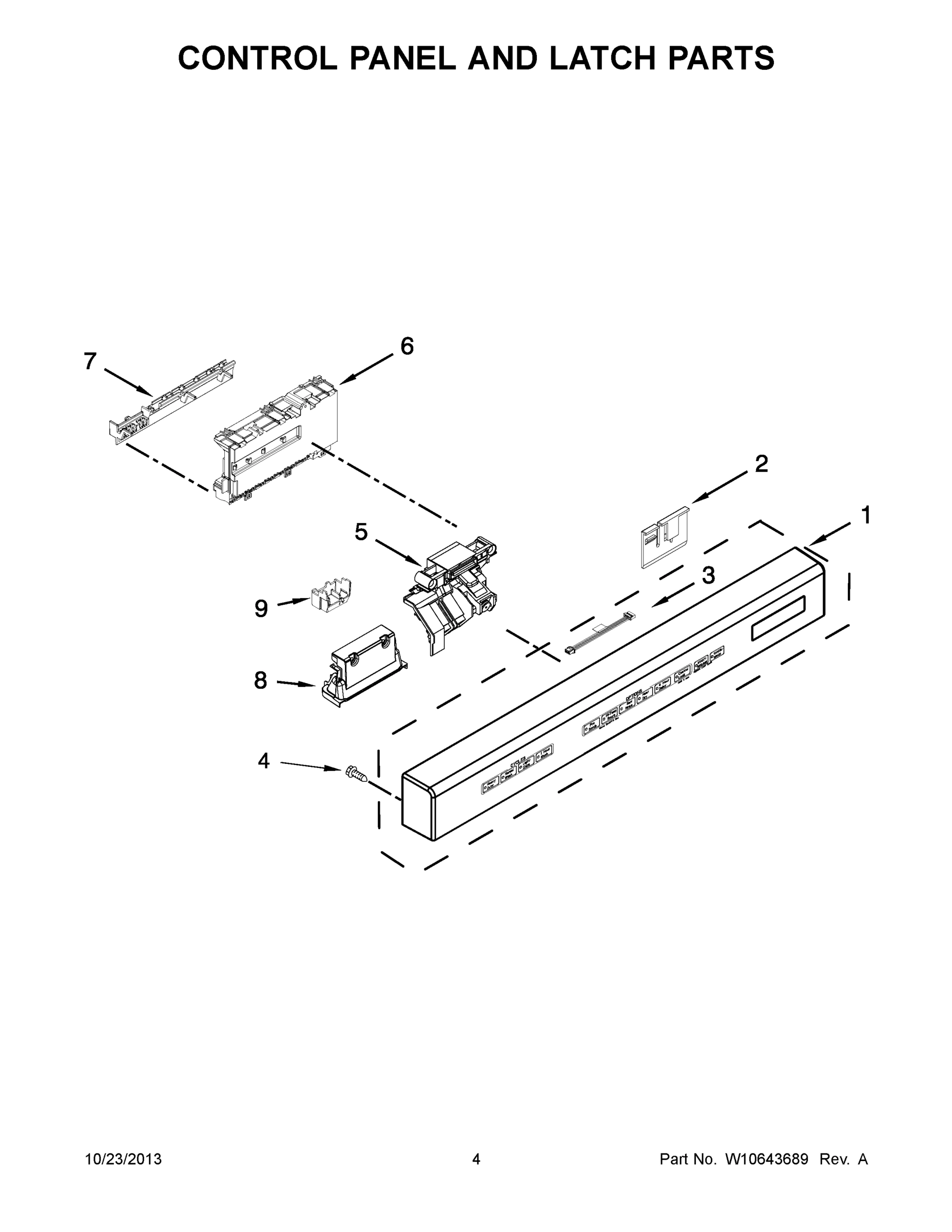 03 - CONTROL PANEL AND LATCH PARTS