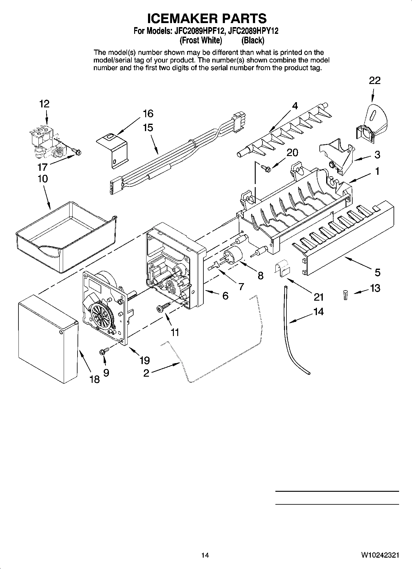 08 - ICEMAKER PARTS, OPTIONAL PARTS (NOT INCLUDED)