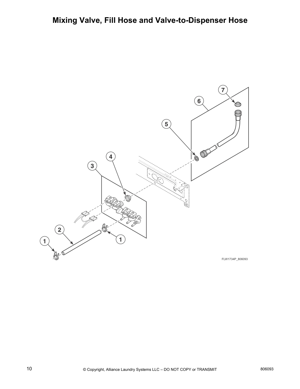 Mixing Valve, Fill Hose and Valve-to-Dispenser Hose