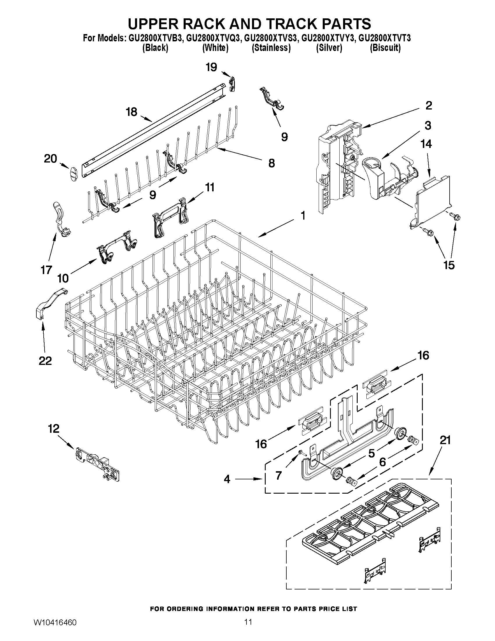 09 - UPPER RACK AND TRACK PARTS
