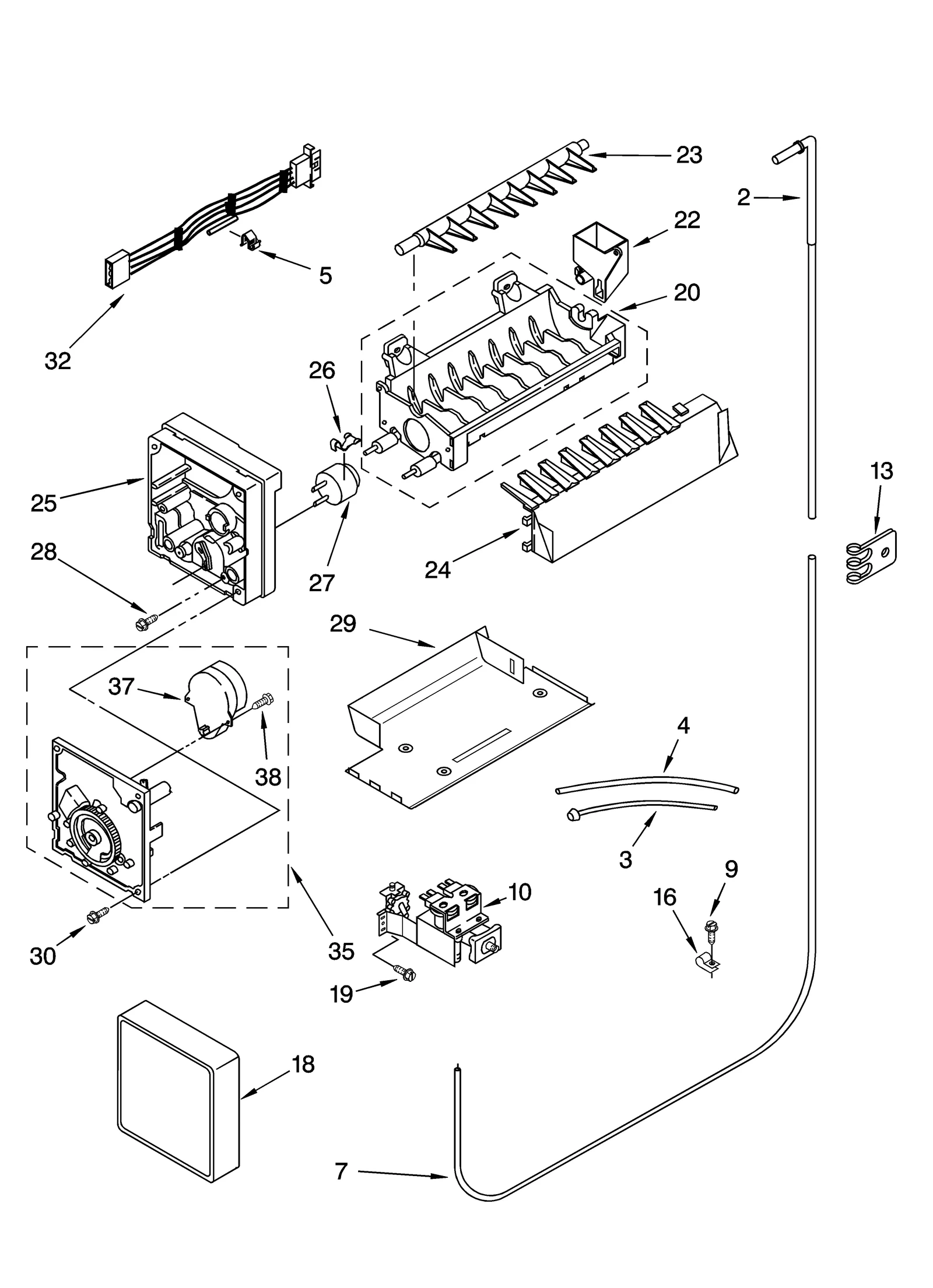 ICEMAKER PARTS, PARTS NOT ILLUSTRATED