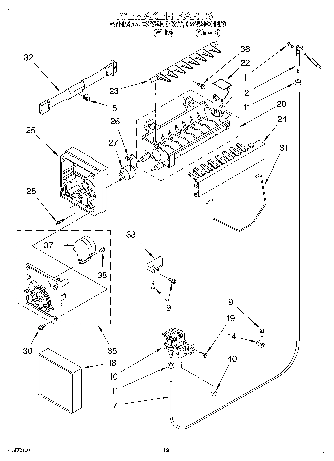 12 - ICEMAKER, OPTIONAL