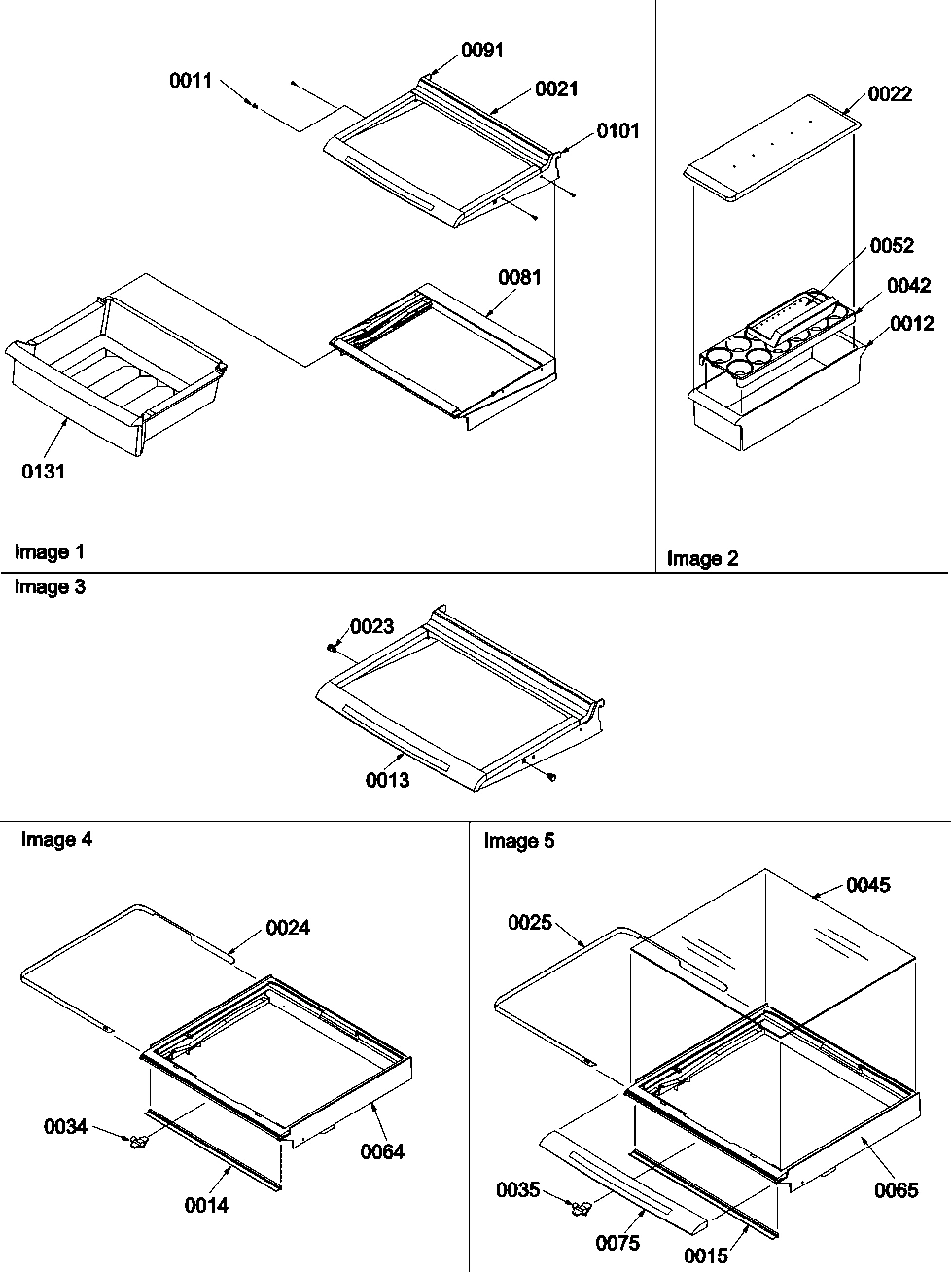 04 - Deli, Shelves, Crisper Assemblies