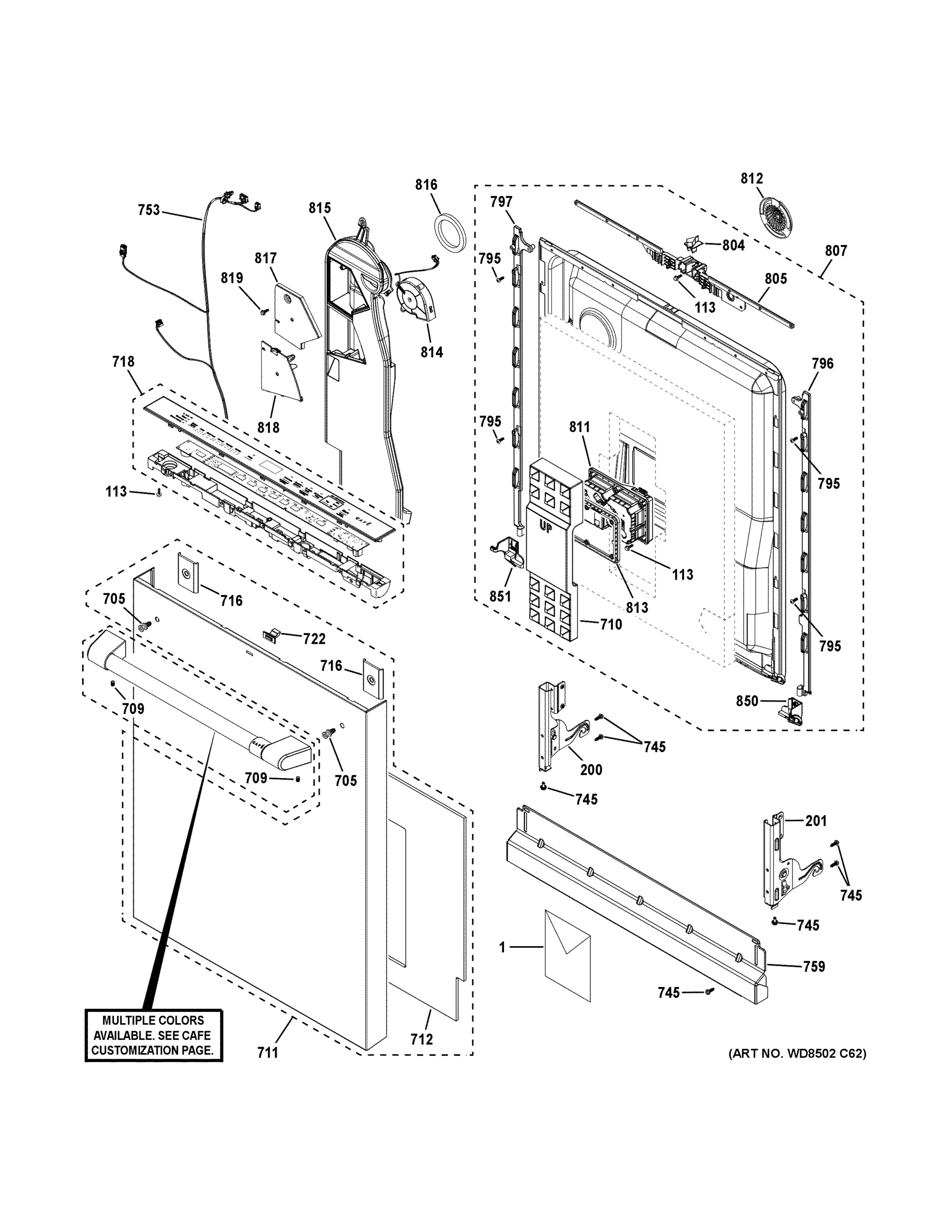 ESCUTCHEON & DOOR ASSEMBLY