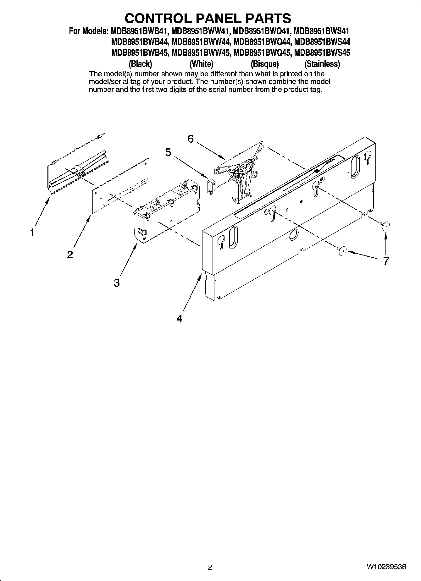 02 - CONTROL PANEL PARTS