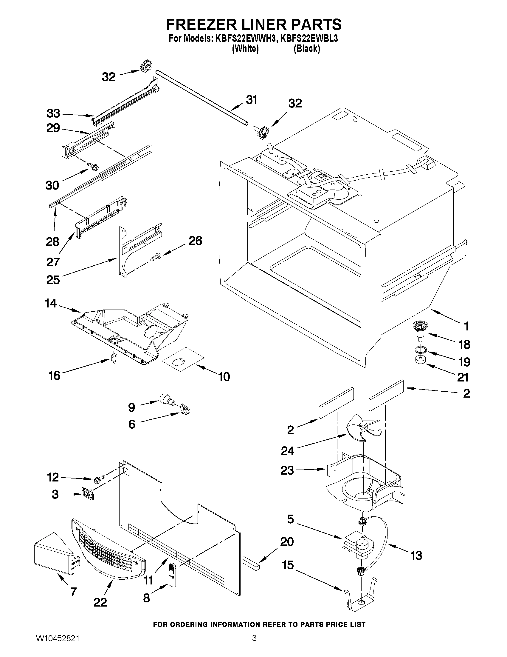 02 - FREEZER LINER PARTS