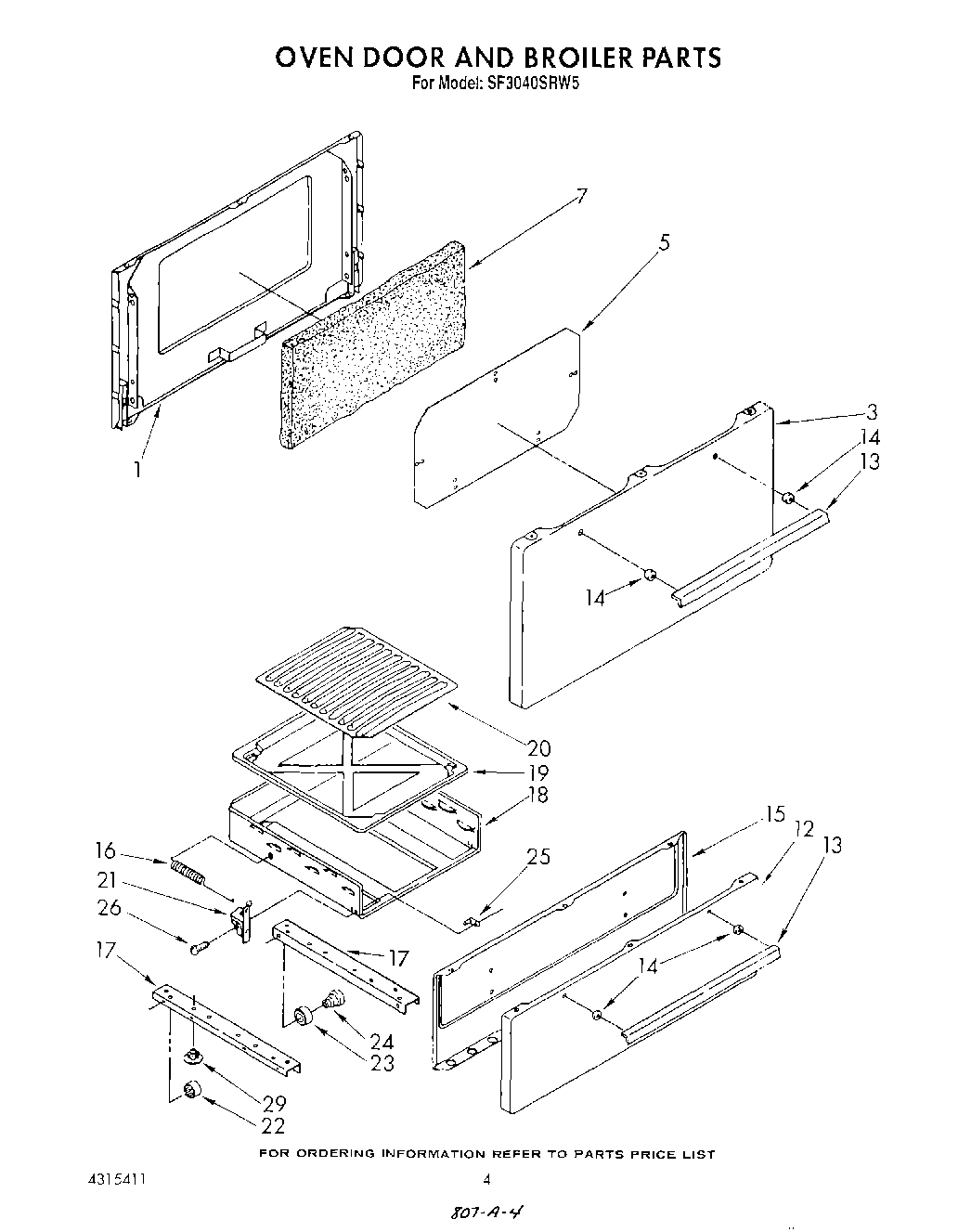 04 - OVEN DOOR AND BROILER