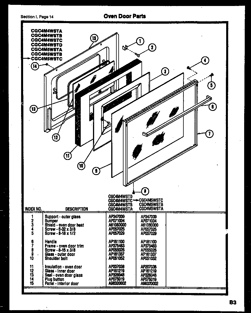 10 - OVEN DOOR PARTS