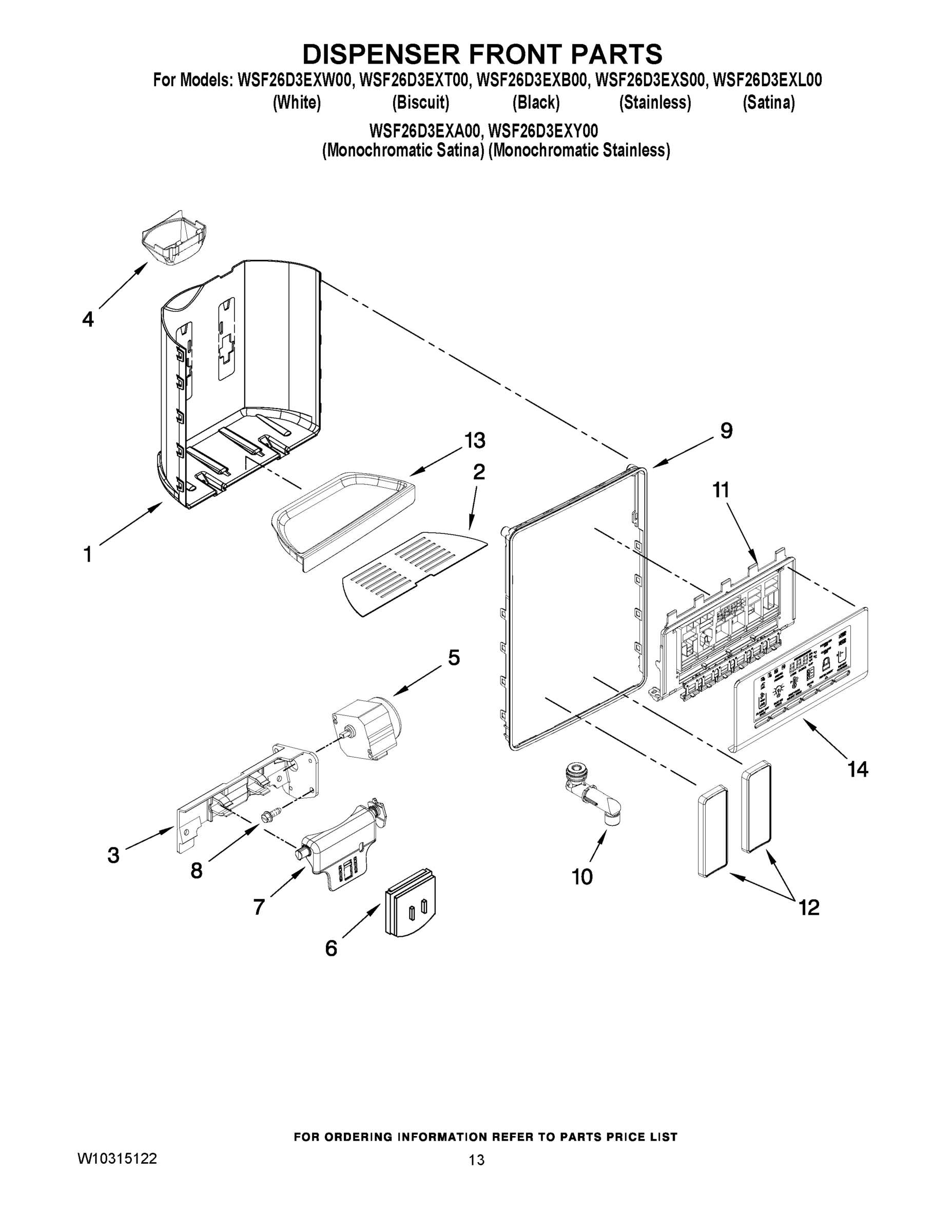 08 - DISPENSER FRONT PARTS