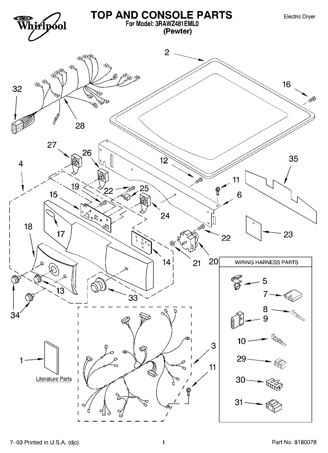 01 - TOP AND CONSOLE PARTS