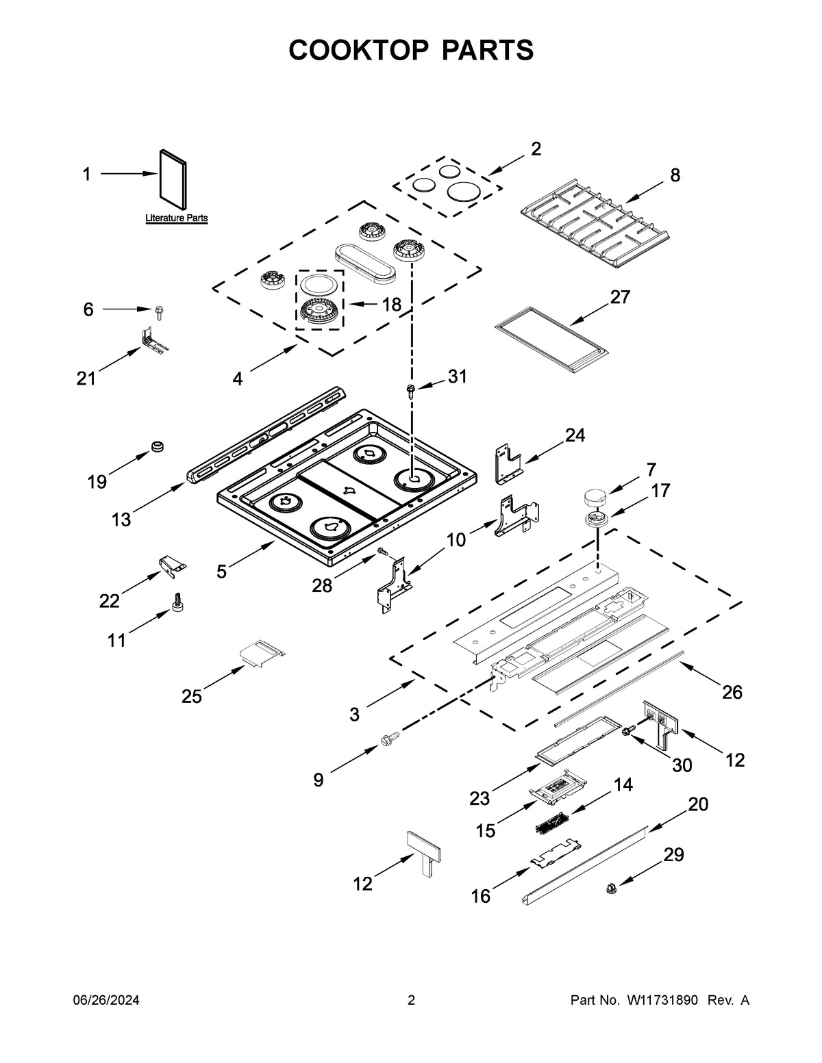 02 - COOKTOP PARTS