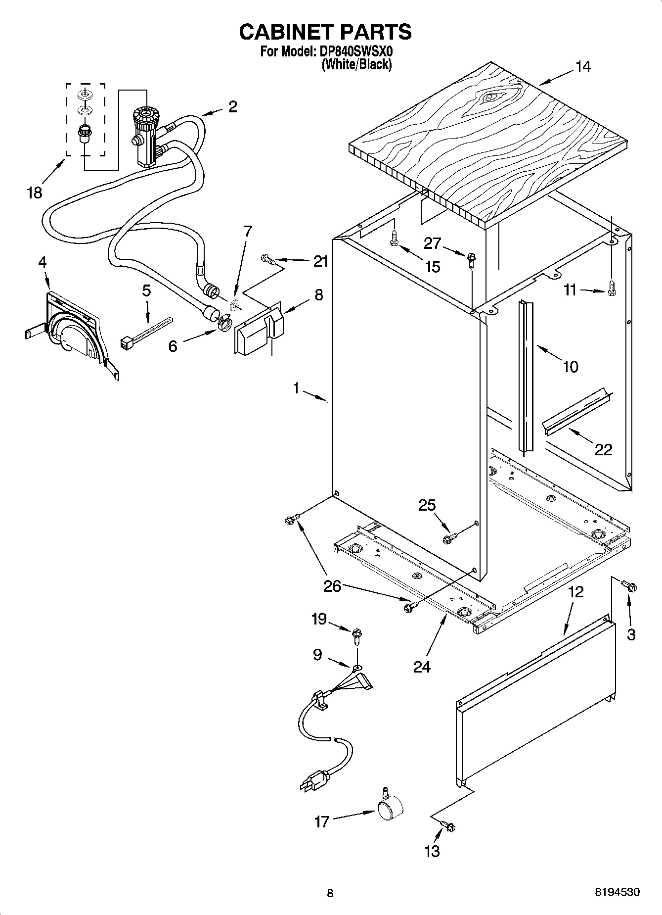 07 - CABINET PARTS, OPTIONAL PARTS (NOT INCLUDED)