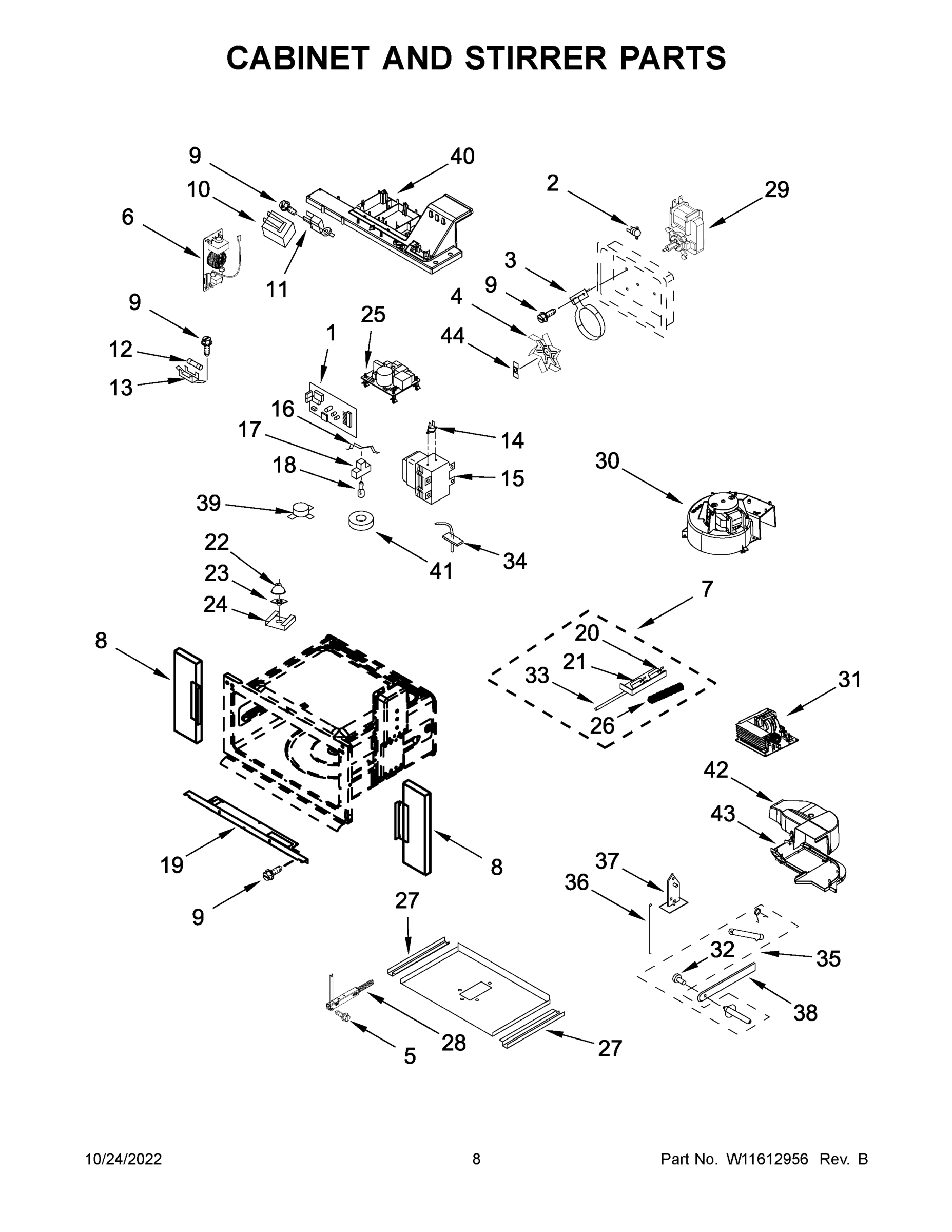 05 - CABINET AND STIRRER PARTS