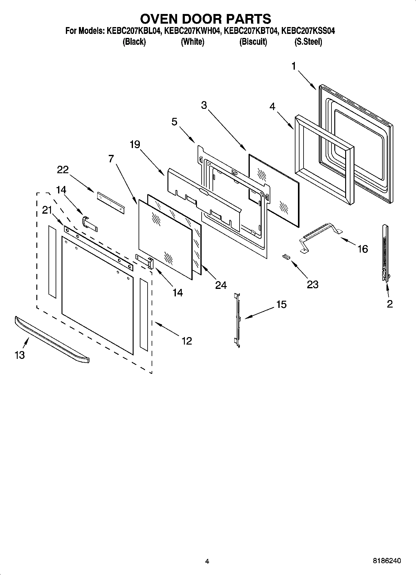 03 - OVEN DOOR PARTS