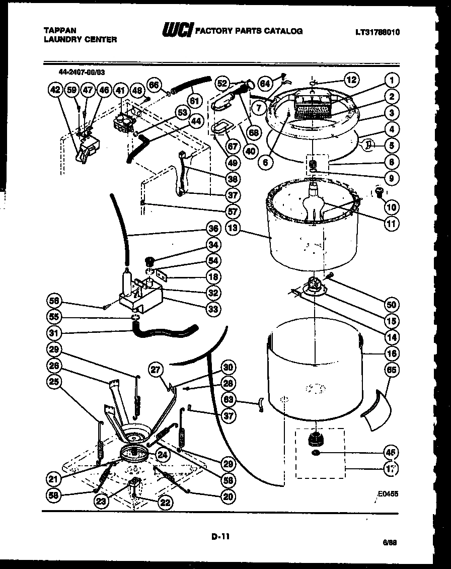 05 - TUBS, WATER VALVE AND LID SWITCH