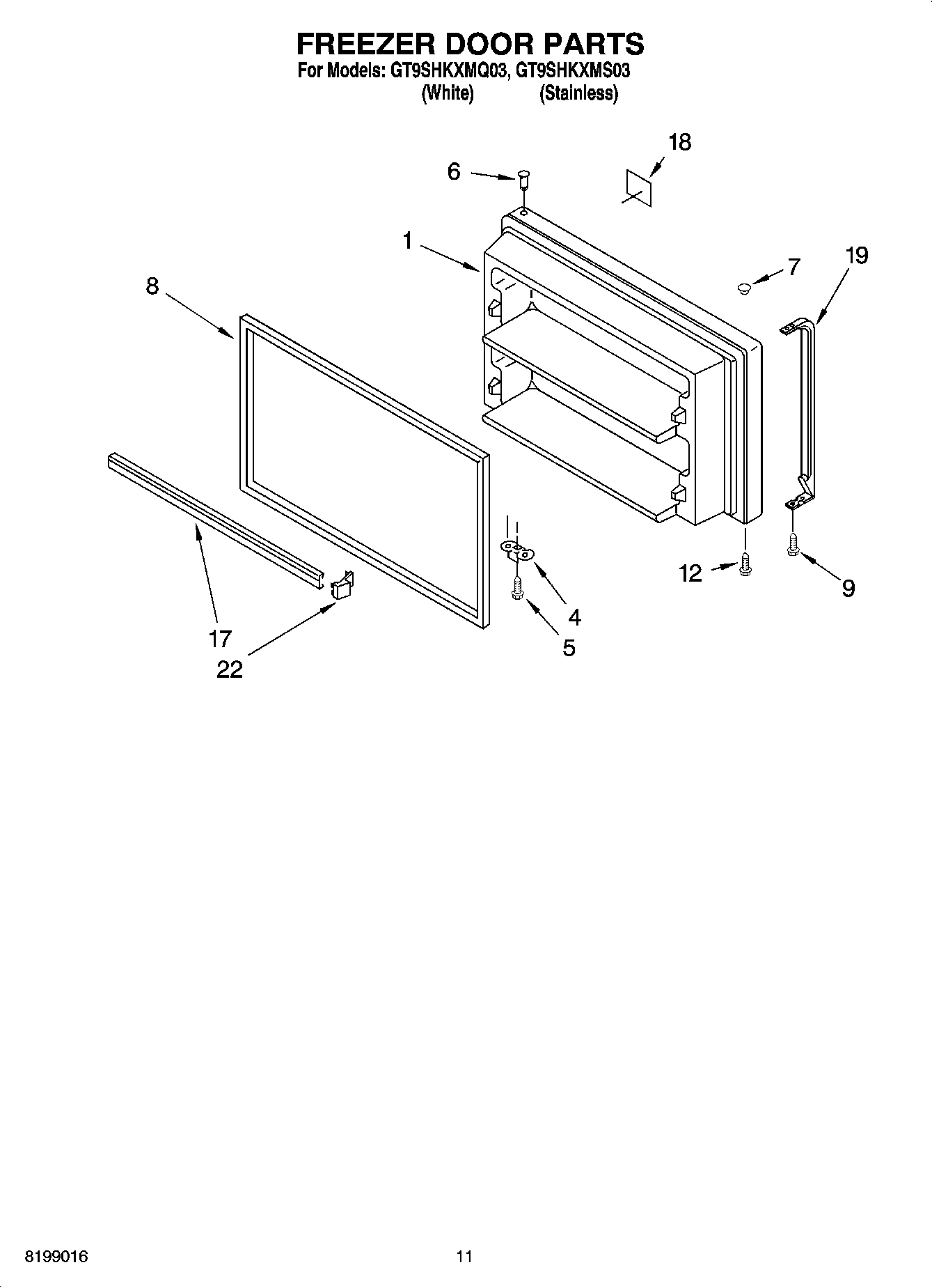 06 - FREEZER DOOR PARTS