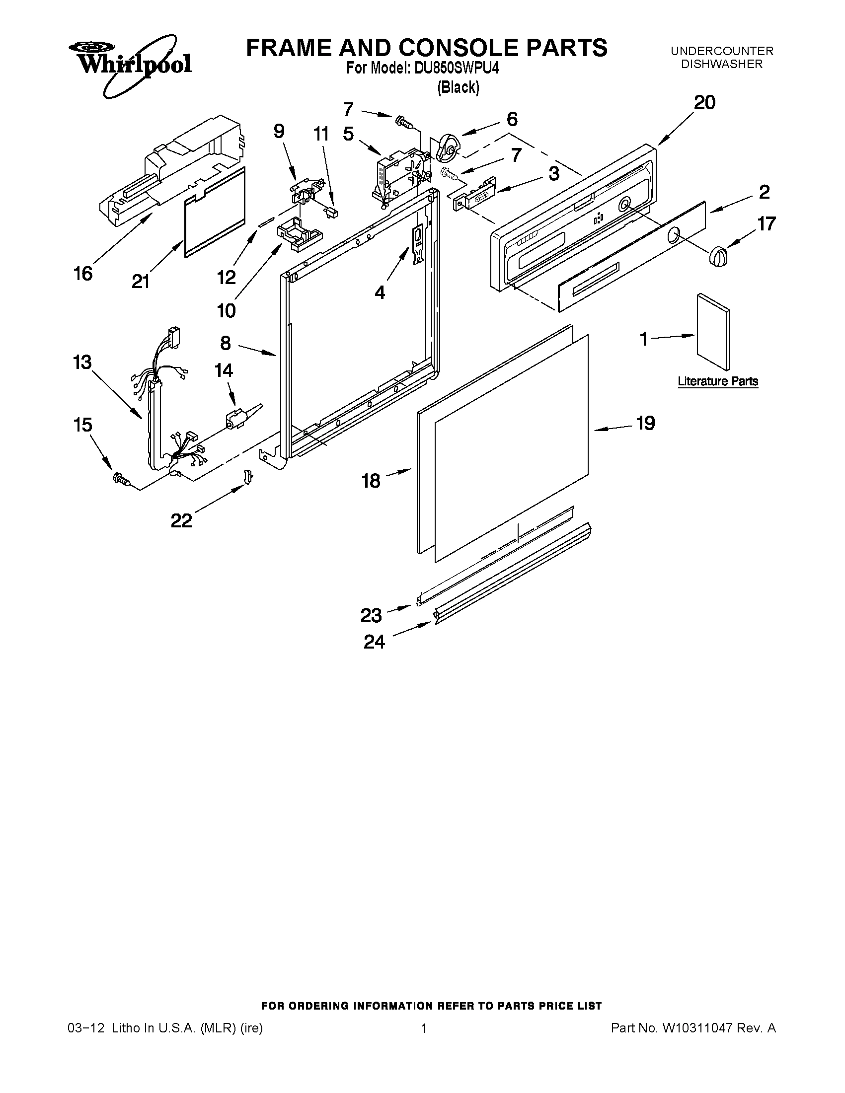 01 - FRAME AND CONSOLE PARTS