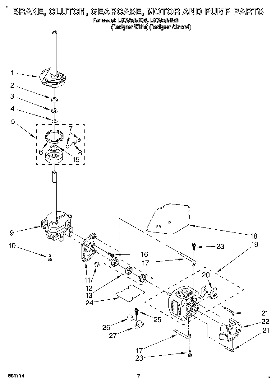 05 - BRAKE, CLUTCH, GEARCASE, MOTOR & PUMP