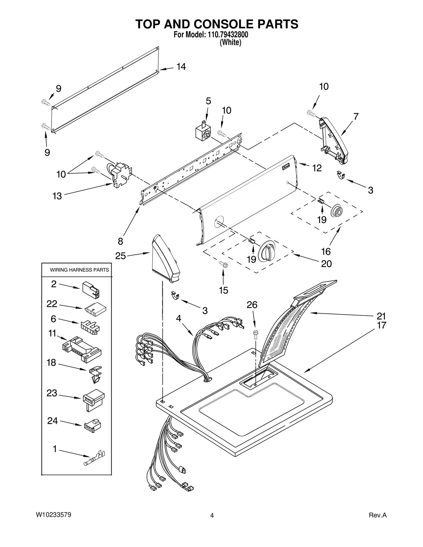 TOP AND CONSOLE PARTS
