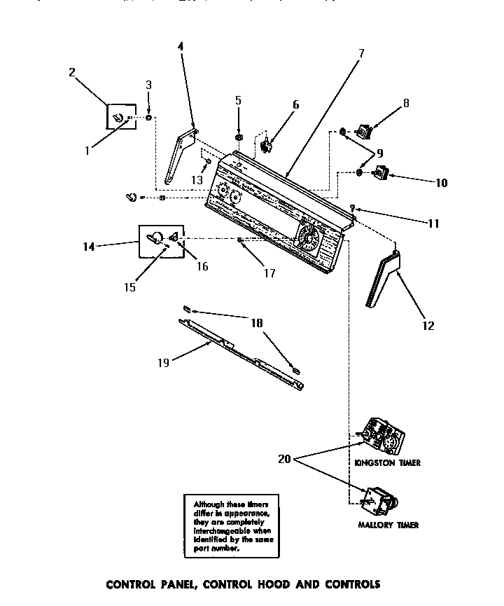 13 - CONTROL PANEL, CONTROL HOOD & CONTROLS
