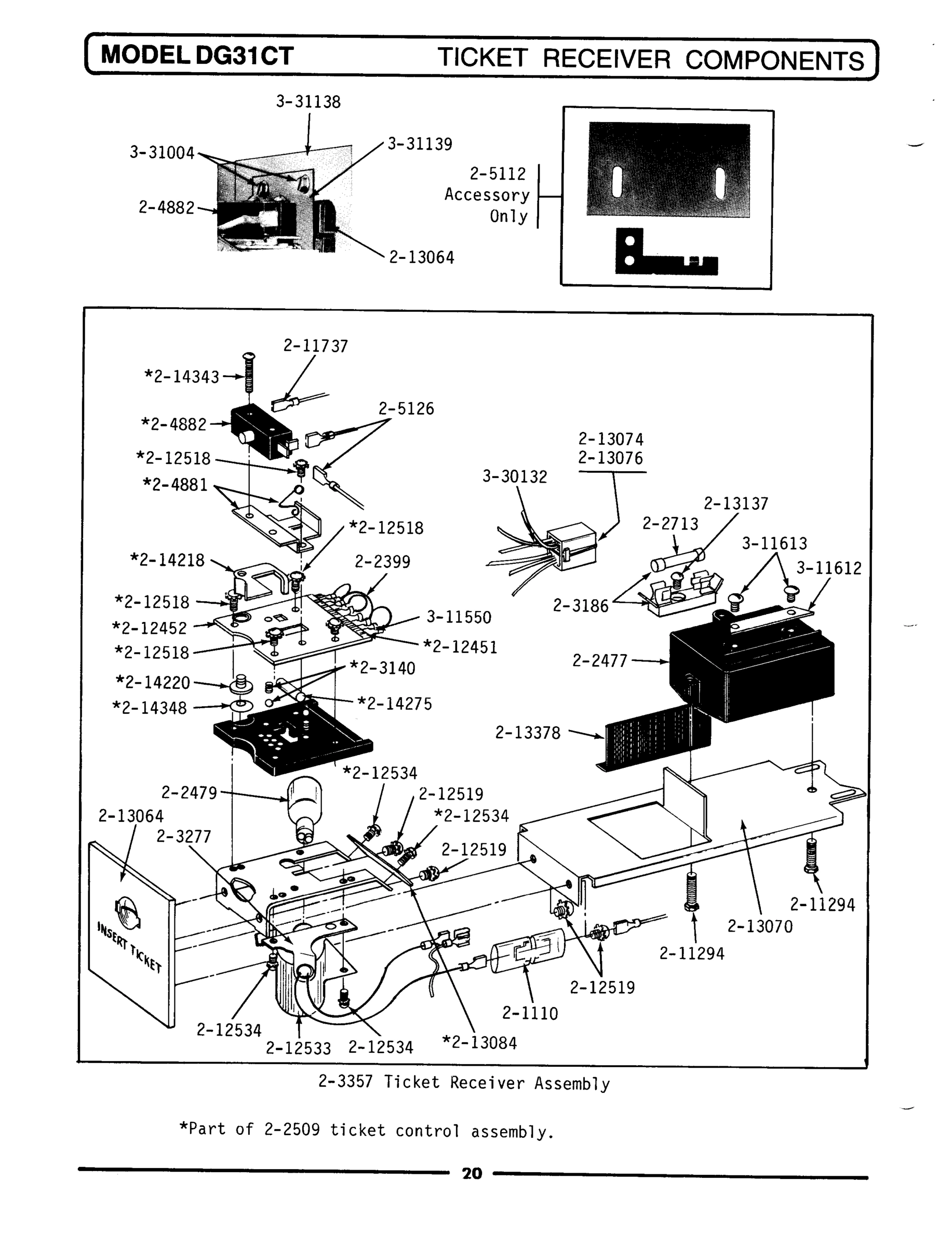 15 - TICKET RECEIVER COMPONENTS