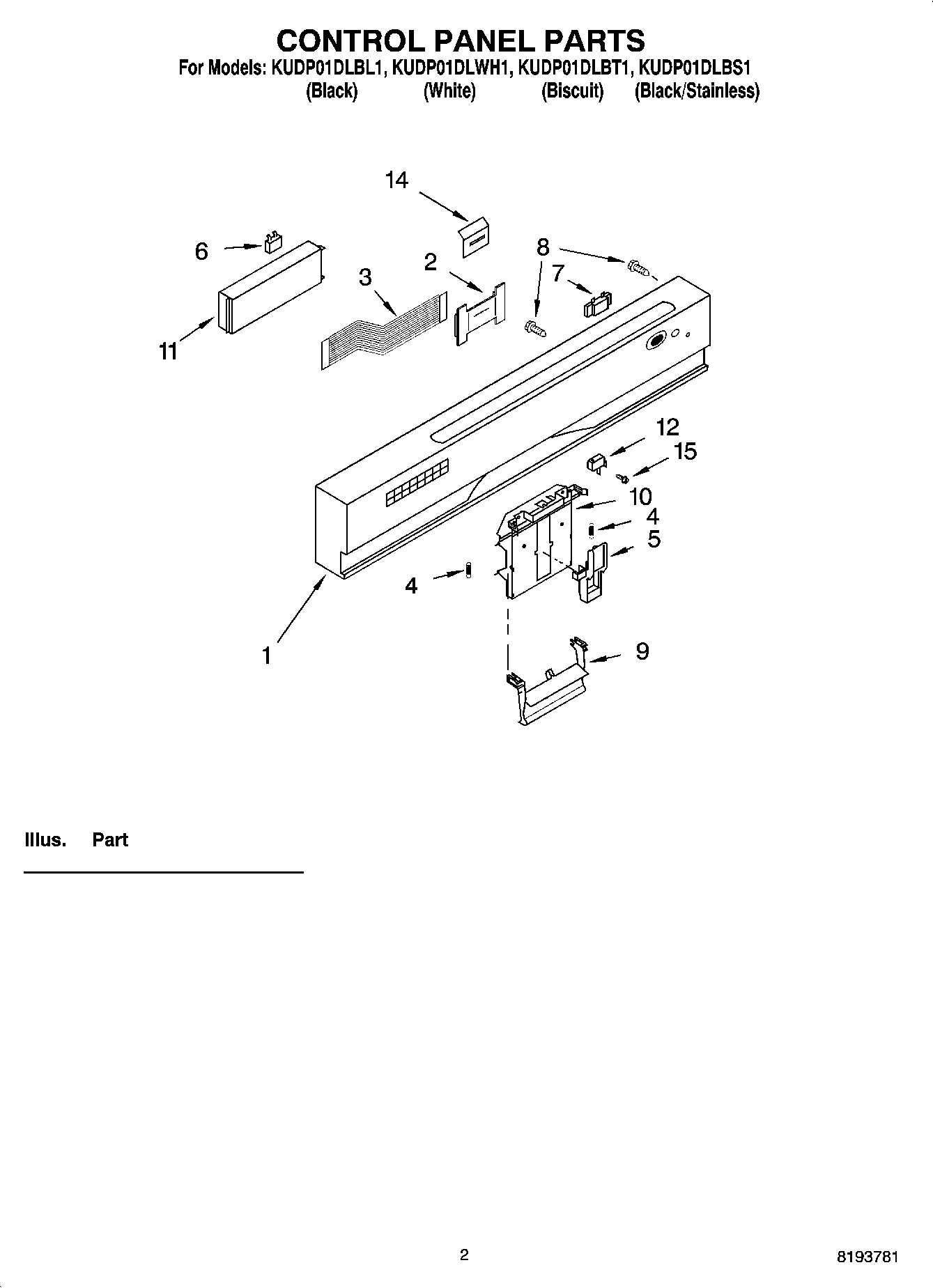 02 - CONTROL PANEL PARTS