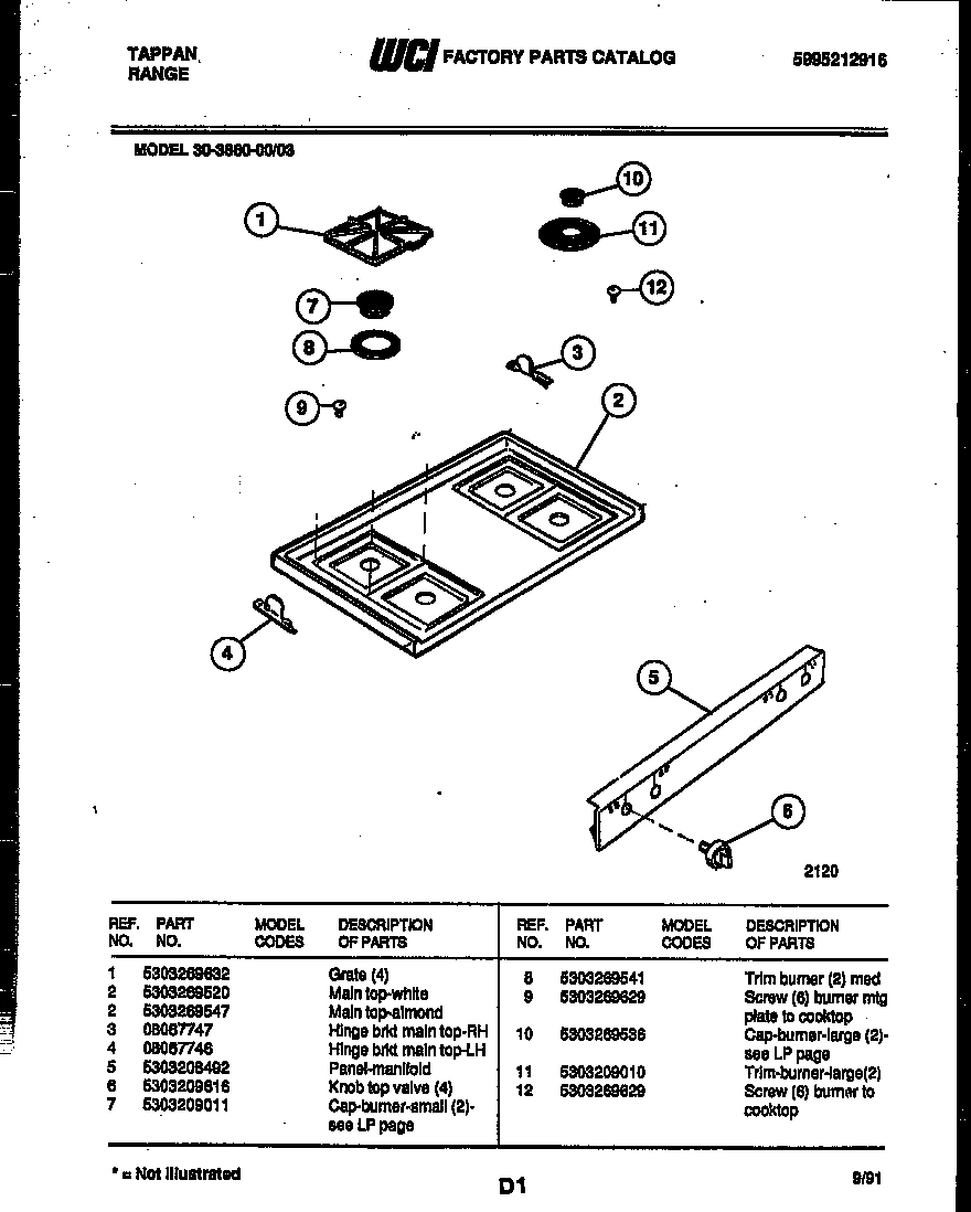 03 - COOKTOP PARTS