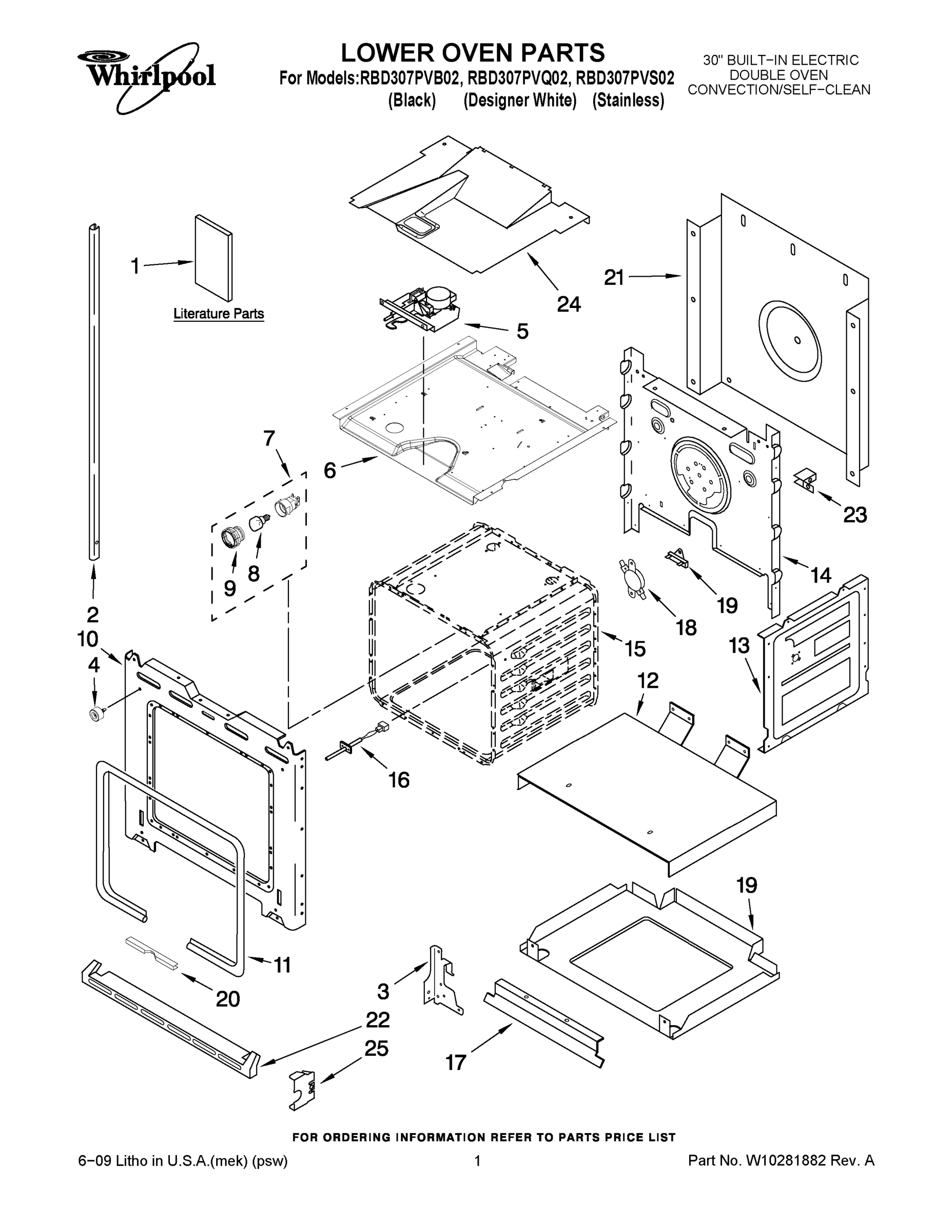 01 - LOWER OVEN PARTS
