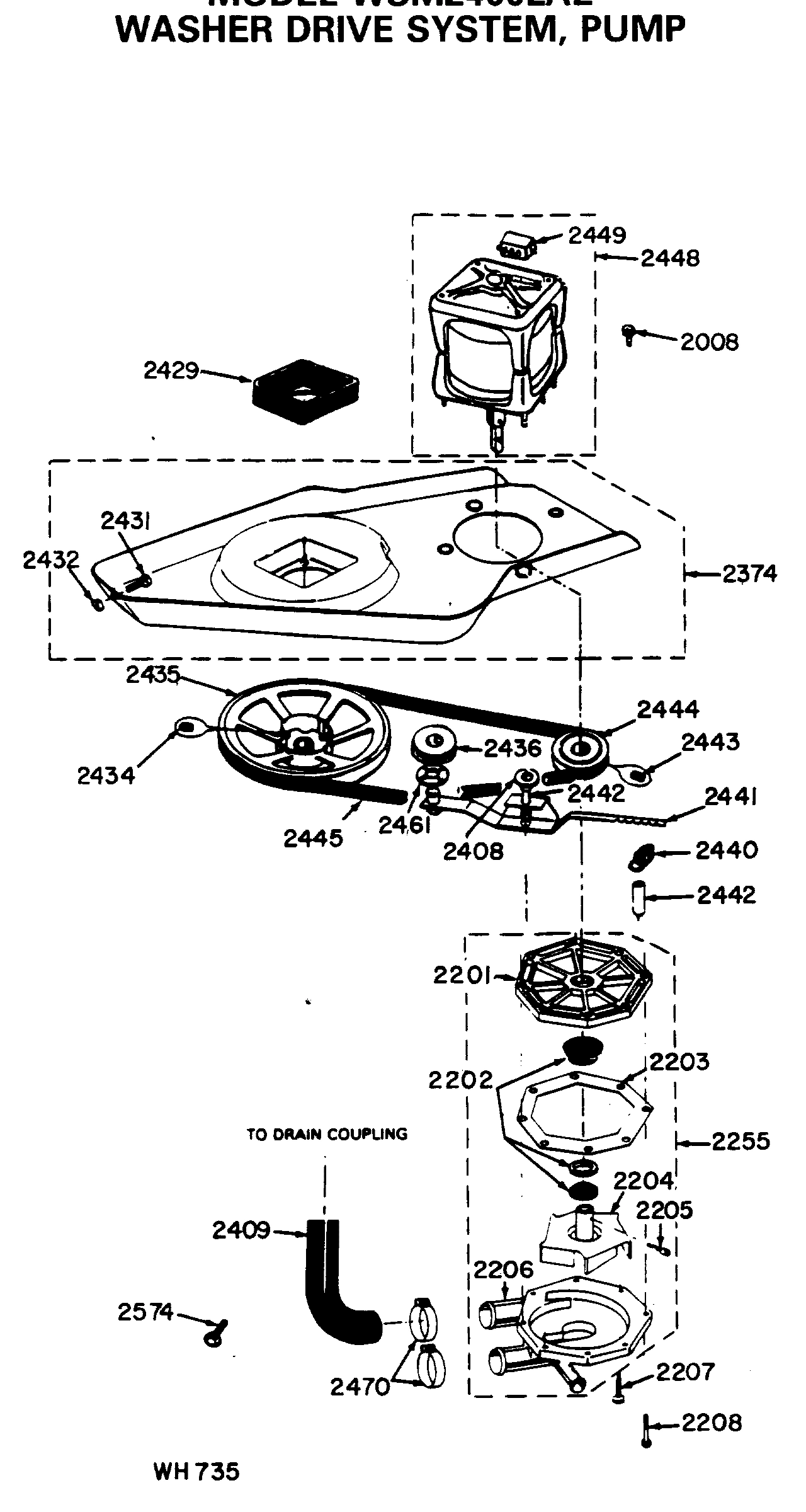 WASHER DRIVE SYSTEM, PUMP