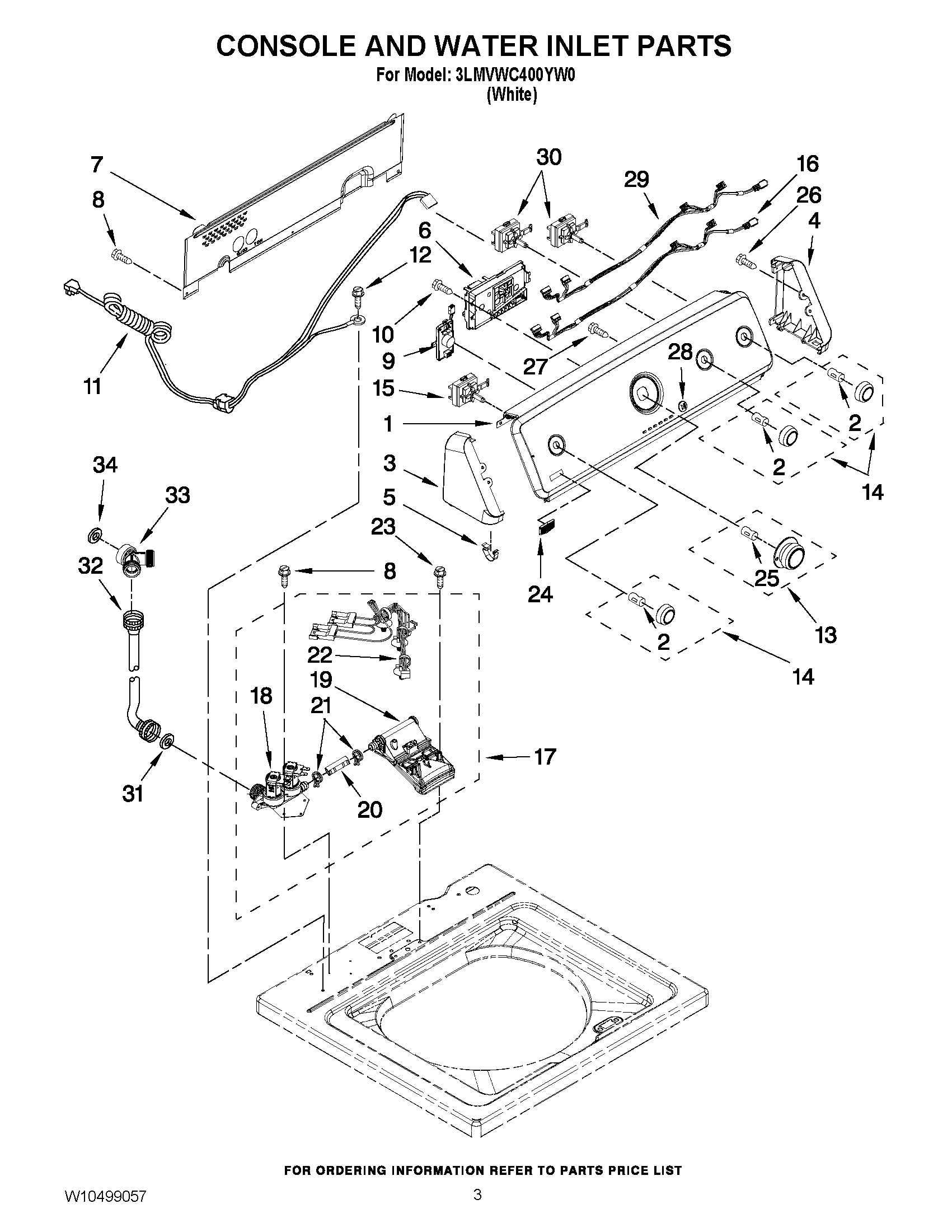 02 - CONSOLE AND WATER INLET PARTS