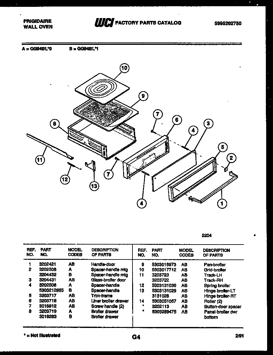 05 - BROILER DRAWER PARTS