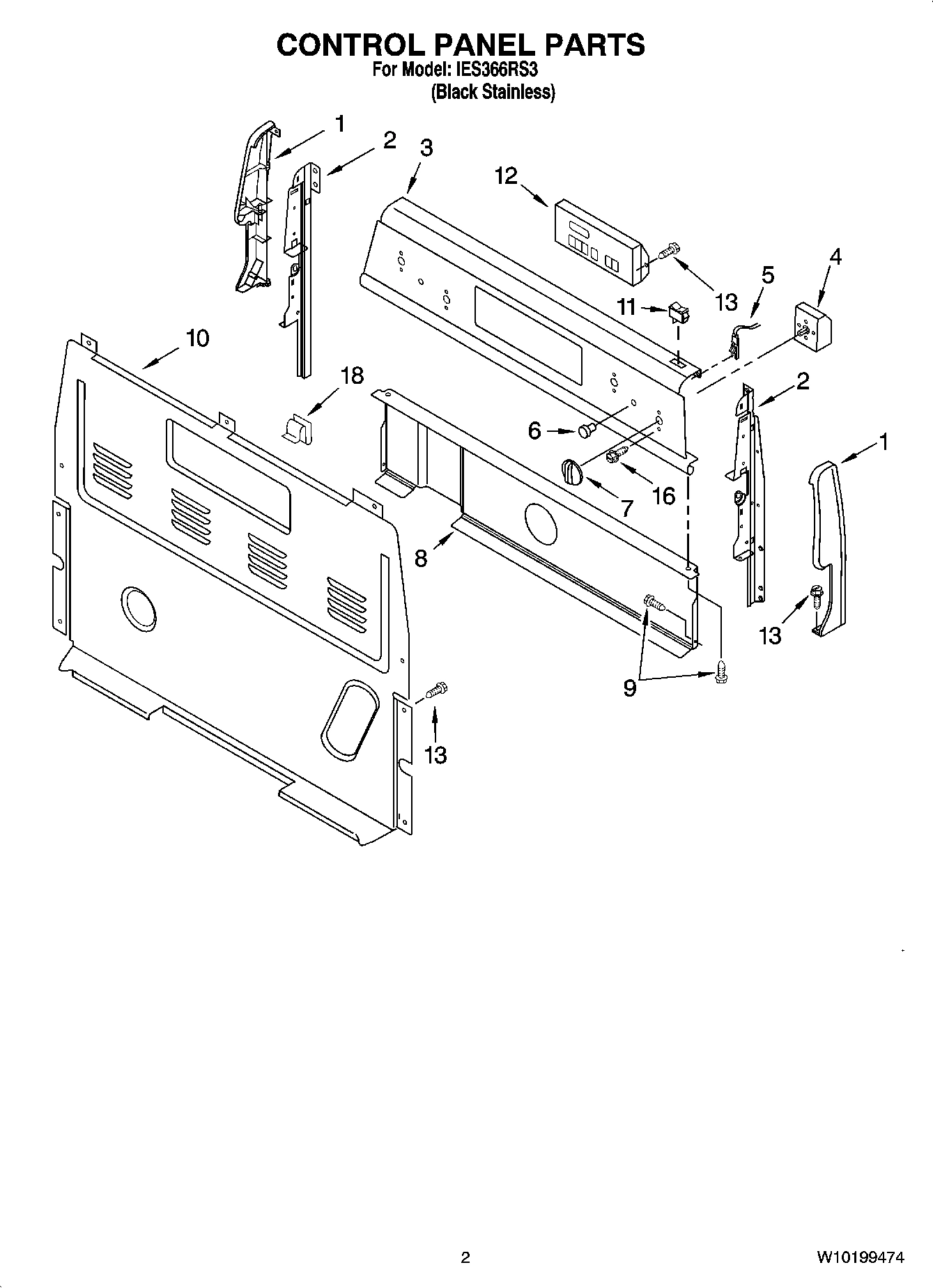 02 - CONTROL PANEL PARTS