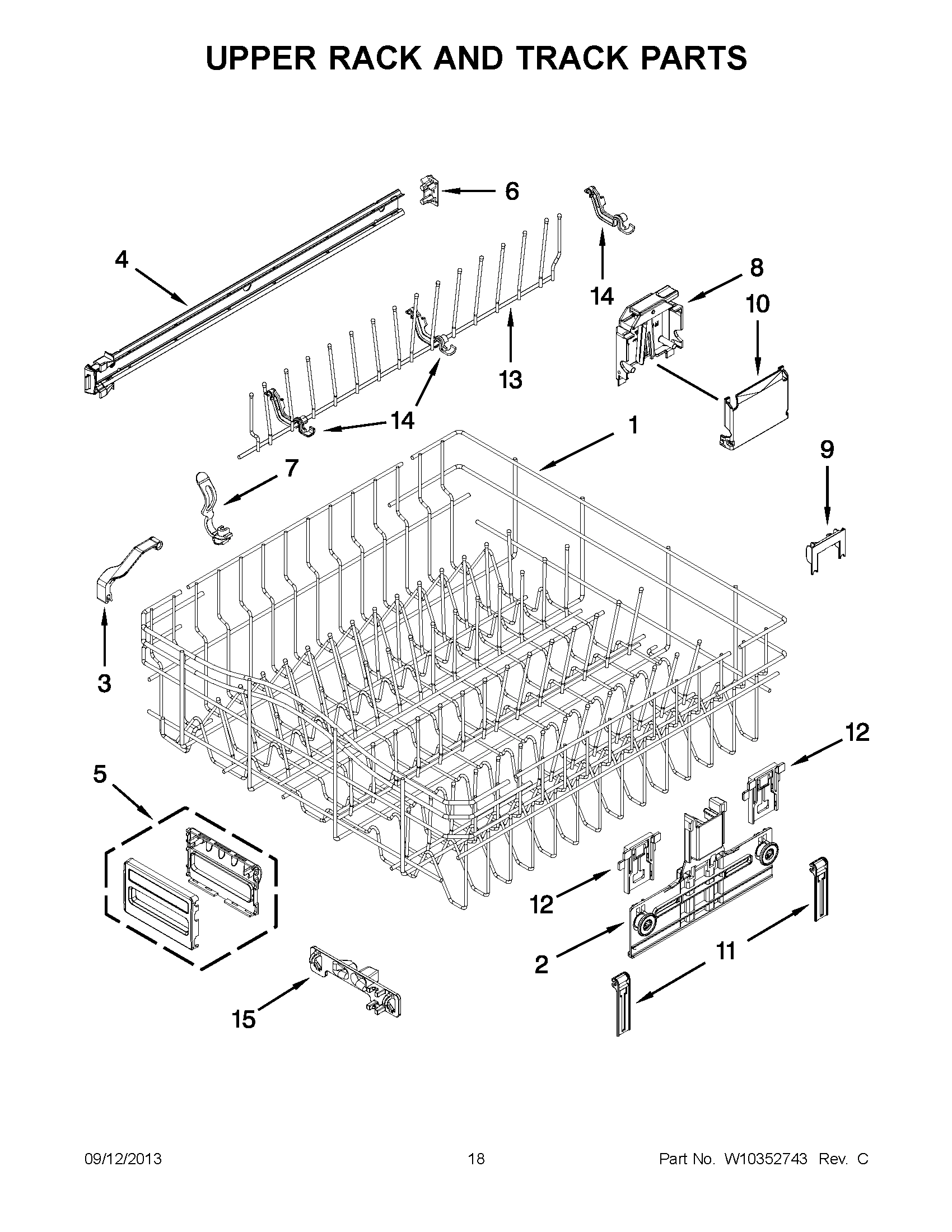 10 - UPPER RACK AND TRACK PARTS
