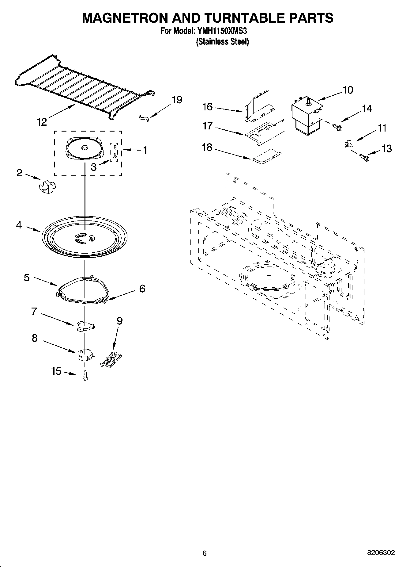 05 - MAGNETRON AND TURNTABLE PARTS