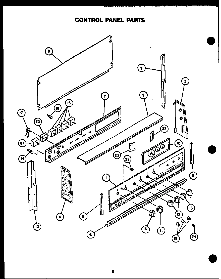 01 - CONTROL PANEL PARTS
