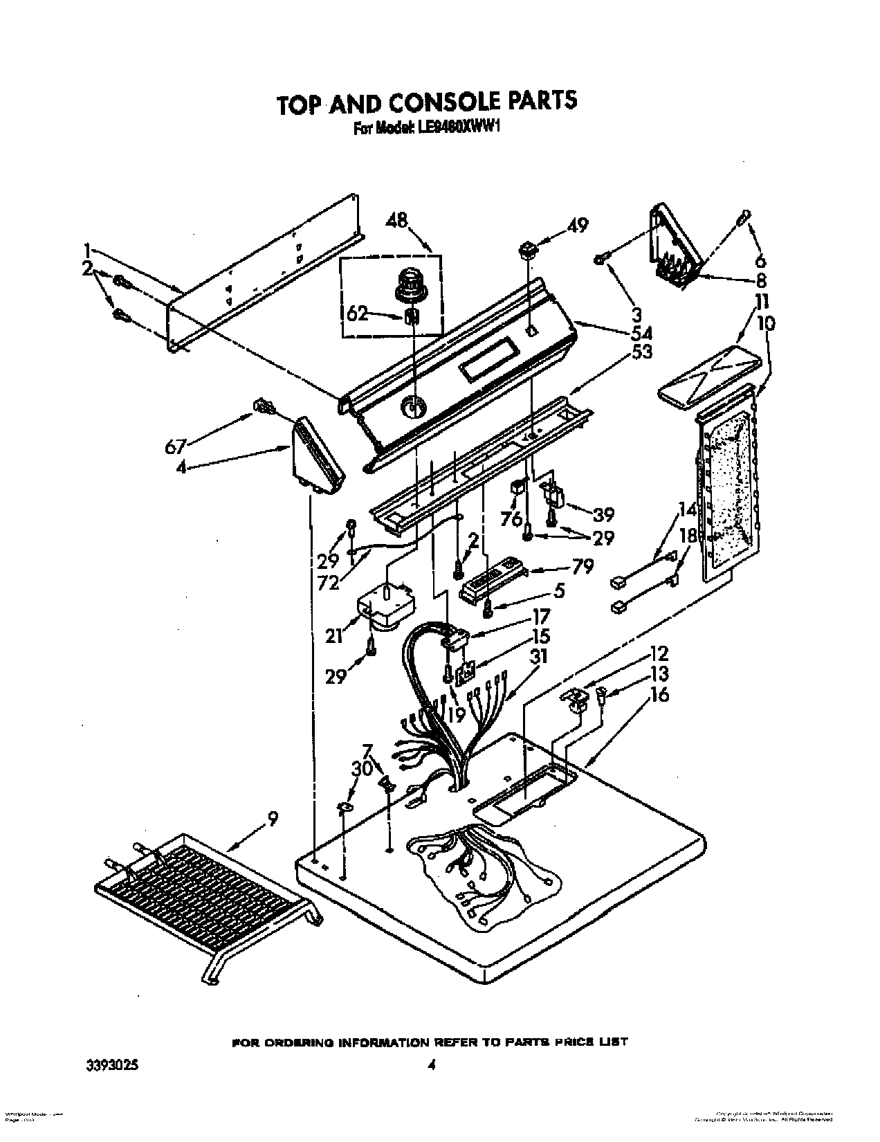 03 - TOP AND CONSOLE PARTS