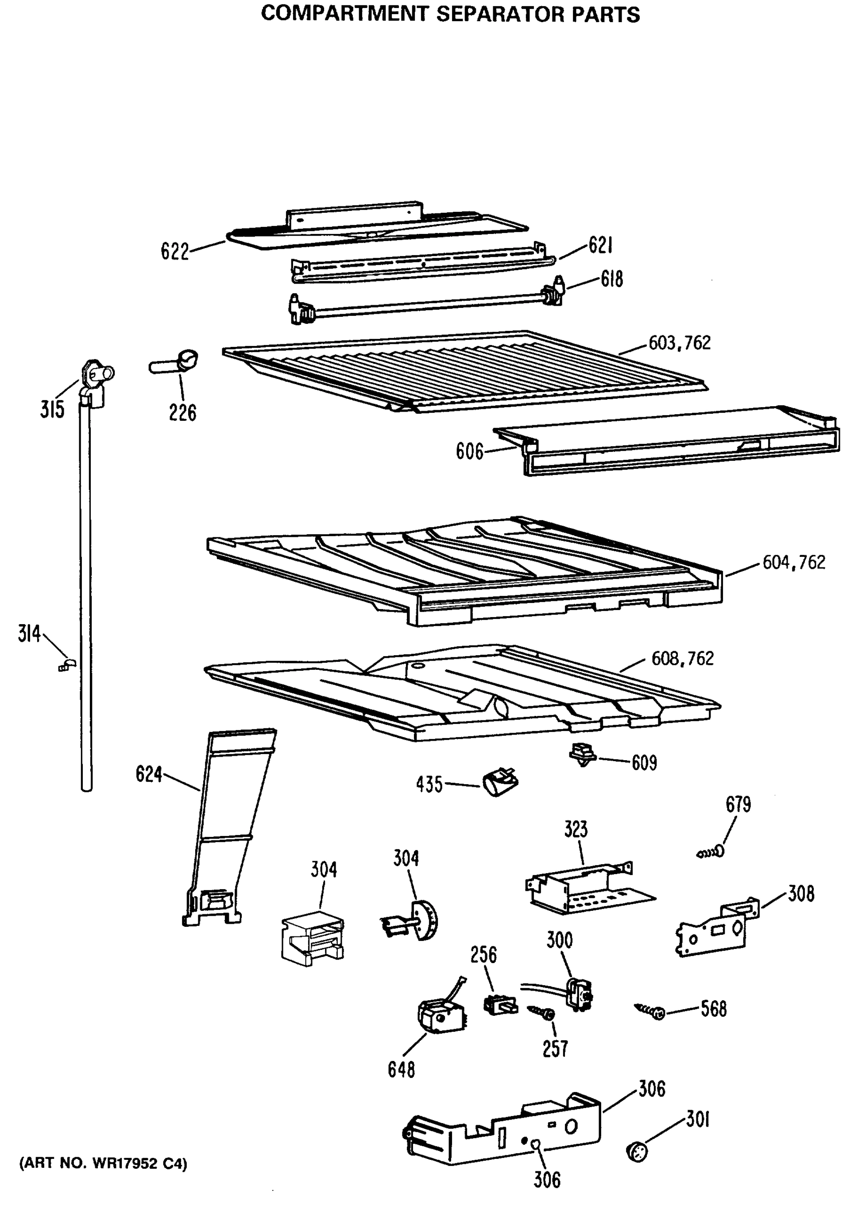 COMPARTMENT SEPARATOR PARTS