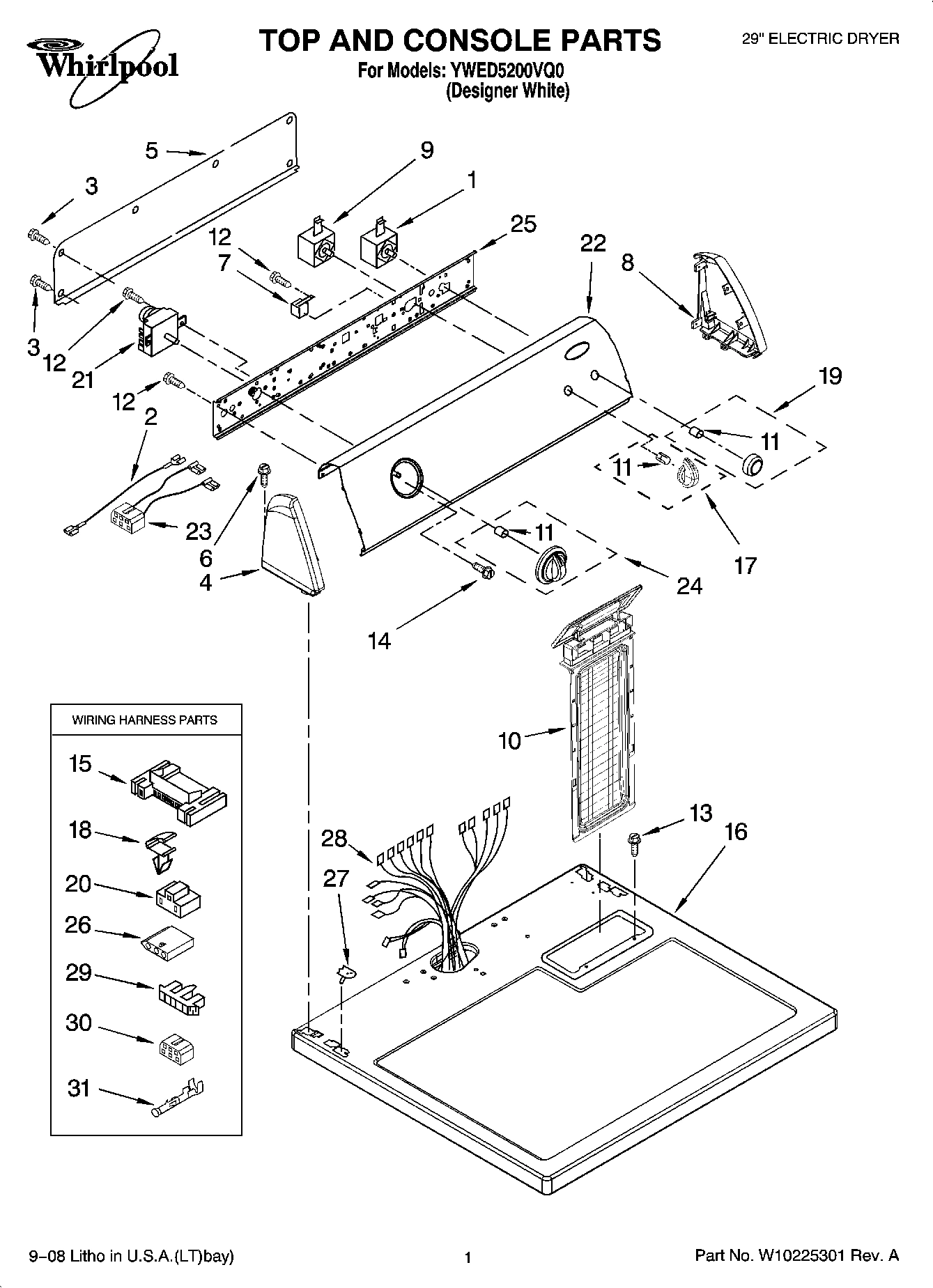 01 - TOP AND CONSOLE PARTS