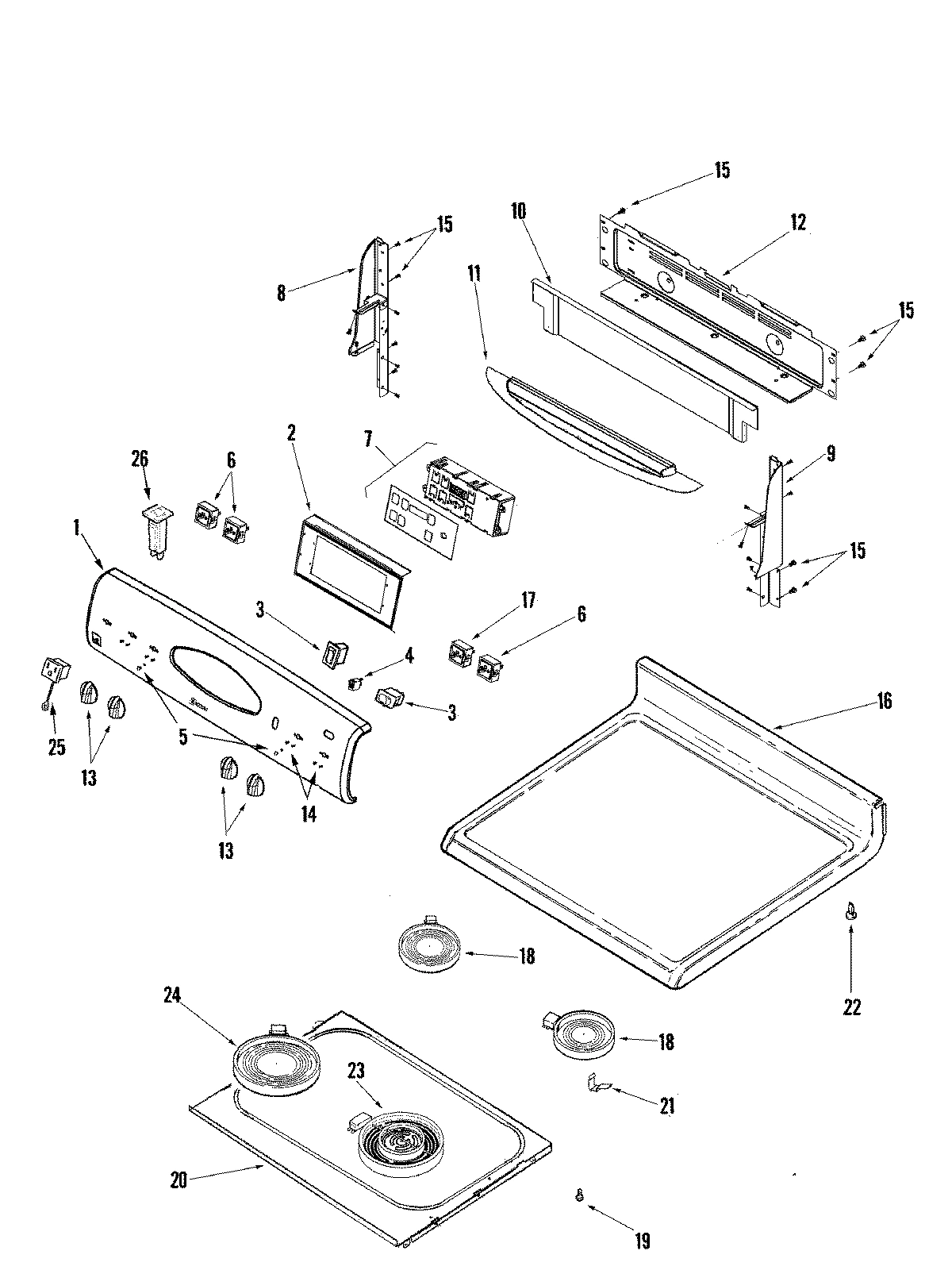 03 - CONTROL PANEL/TOP ASSEMBLY