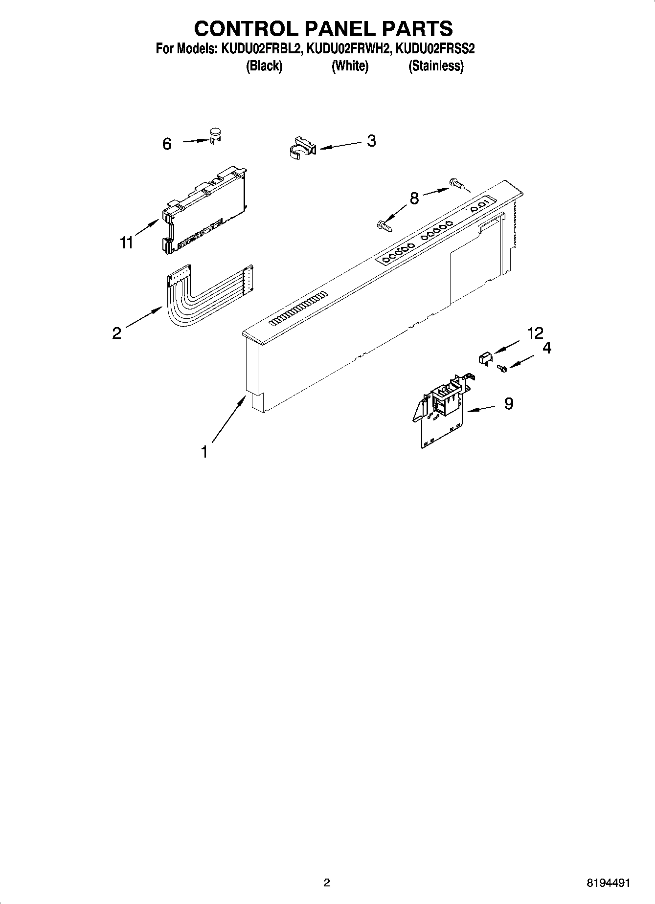 02 - CONTROL PANEL PARTS
