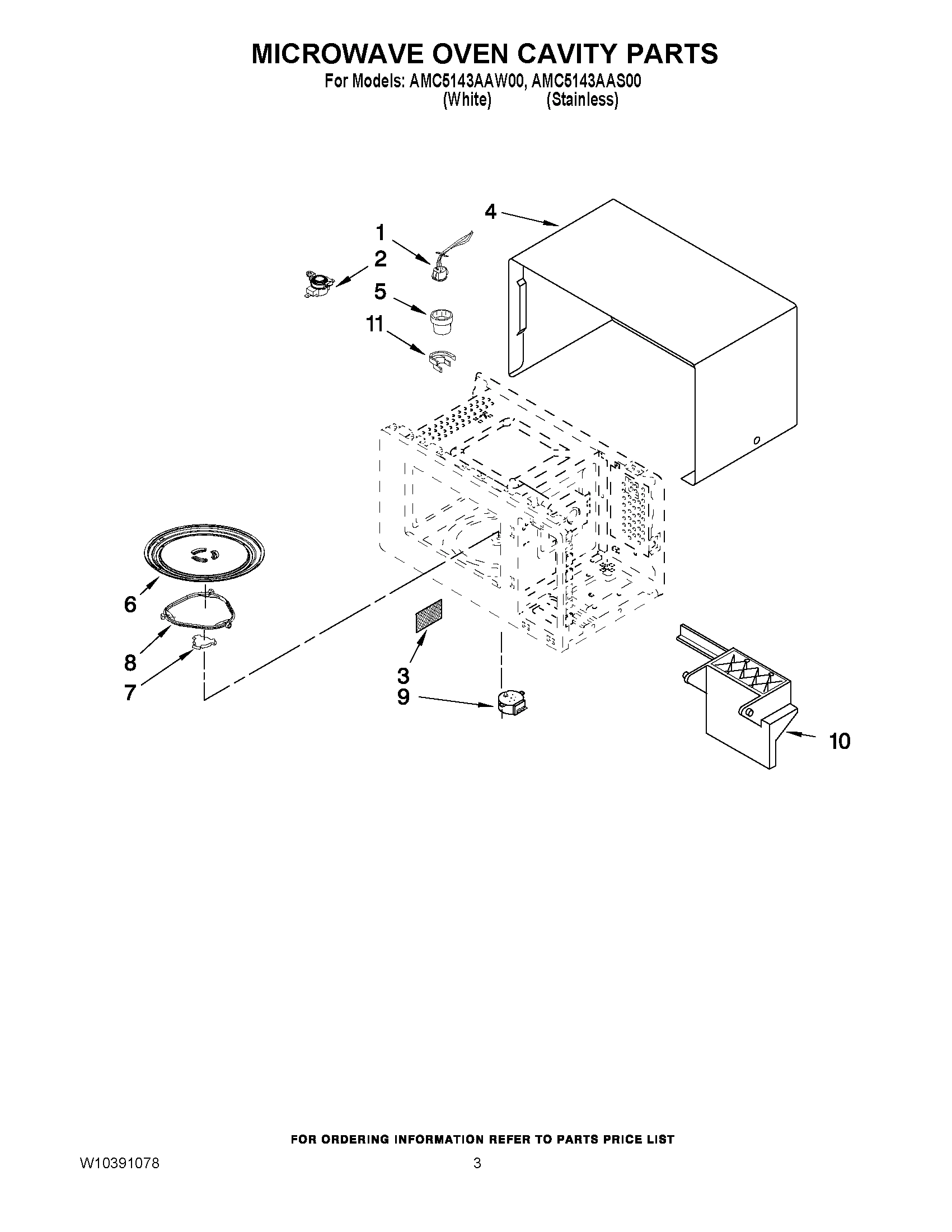 03 - MICROWAVE OVEN CAVITY PARTS