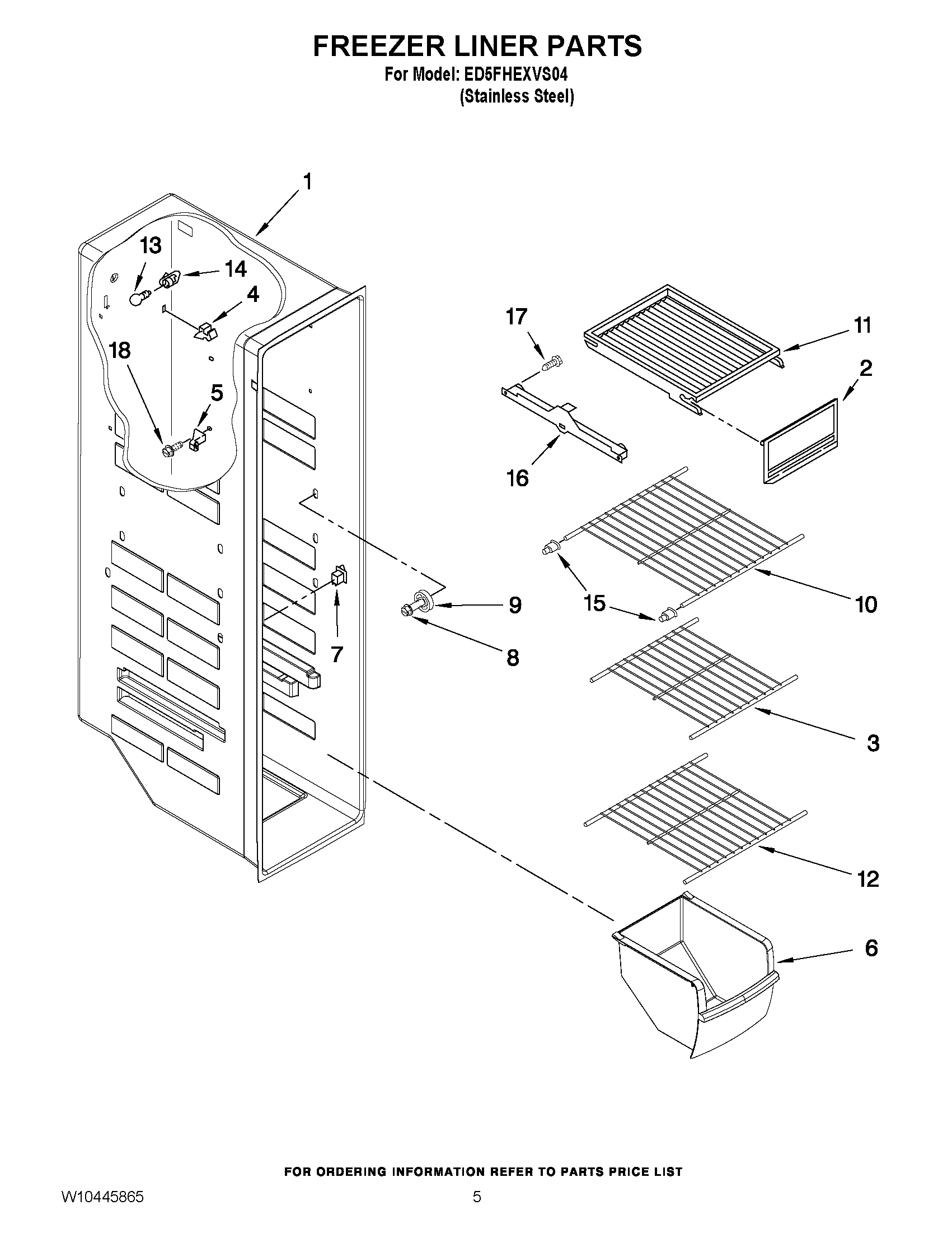 04 - FREEZER LINER PARTS
