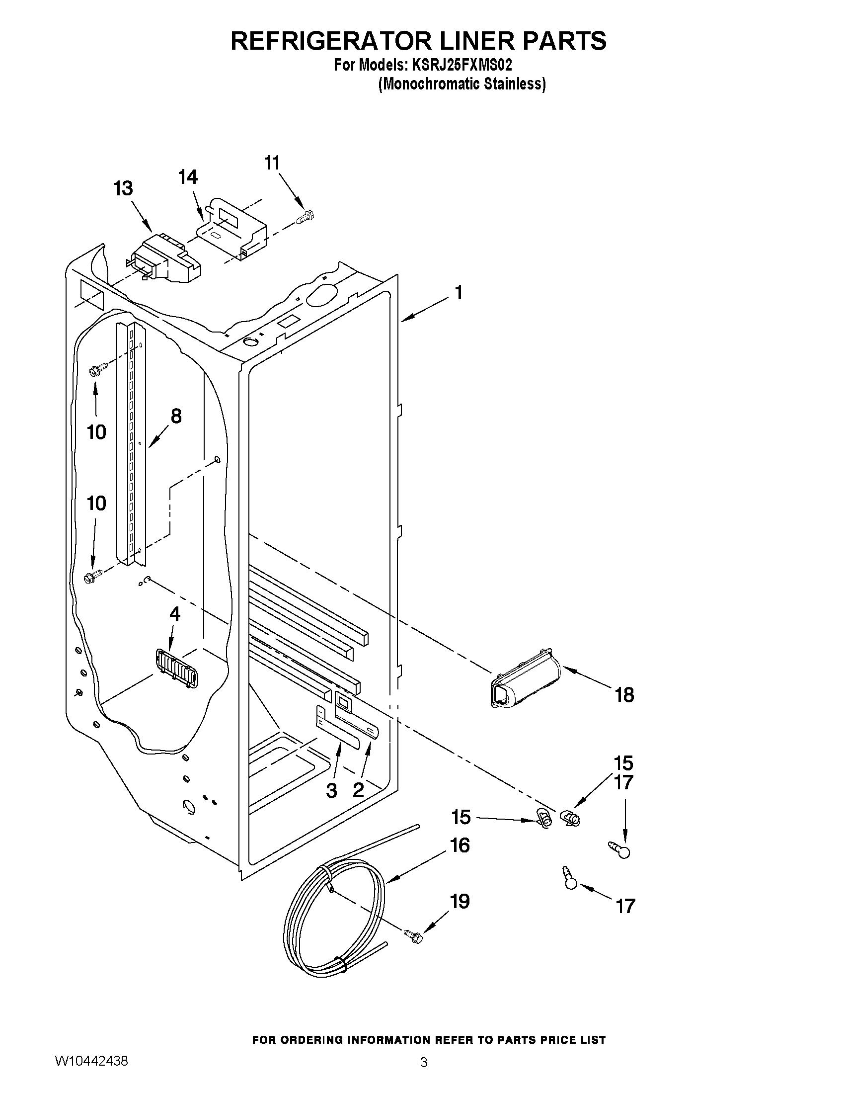 02 - REFRIGERATOR LINER PARTS