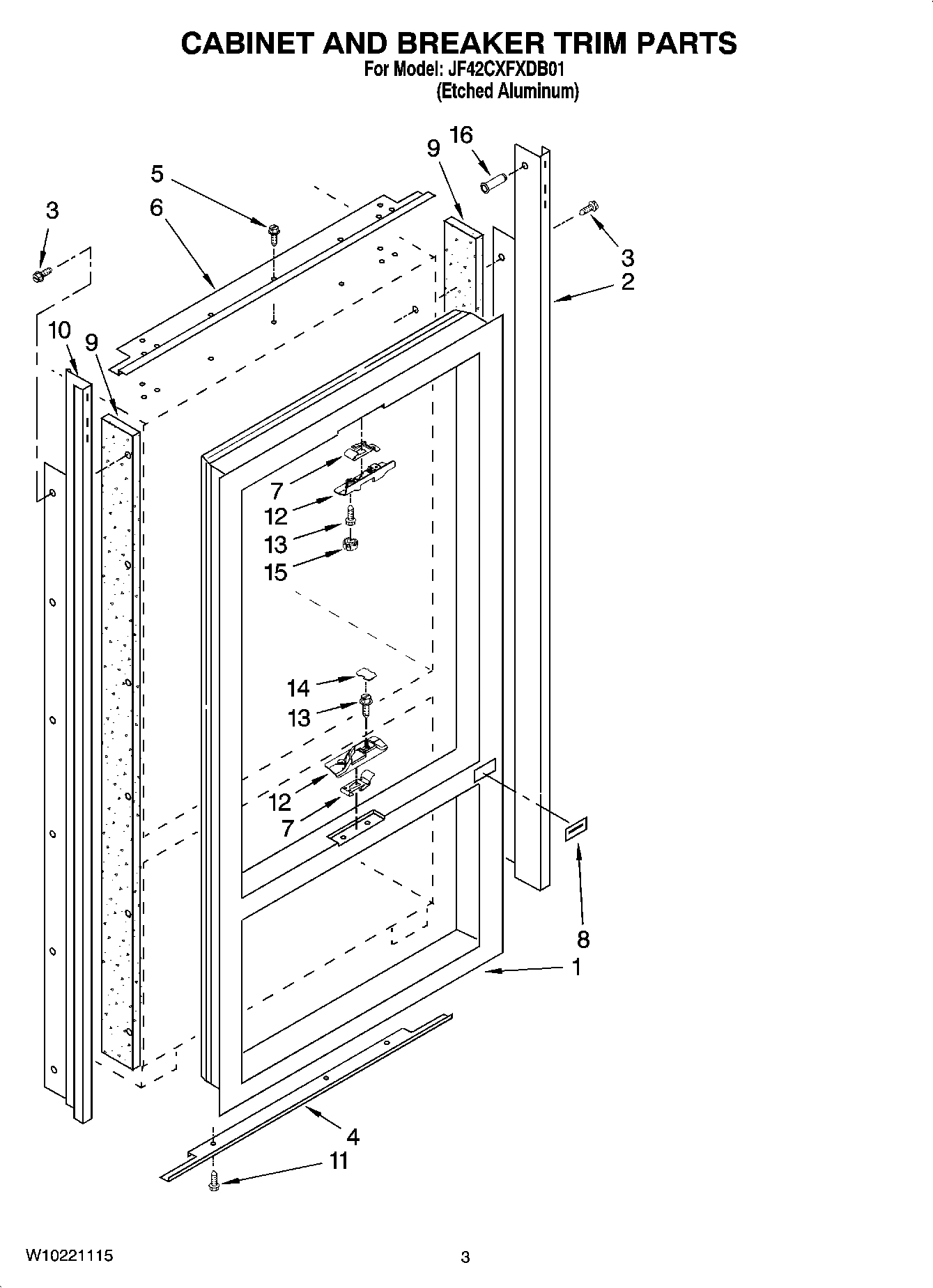 02 - CABINET AND BREAKER TRIM PARTS
