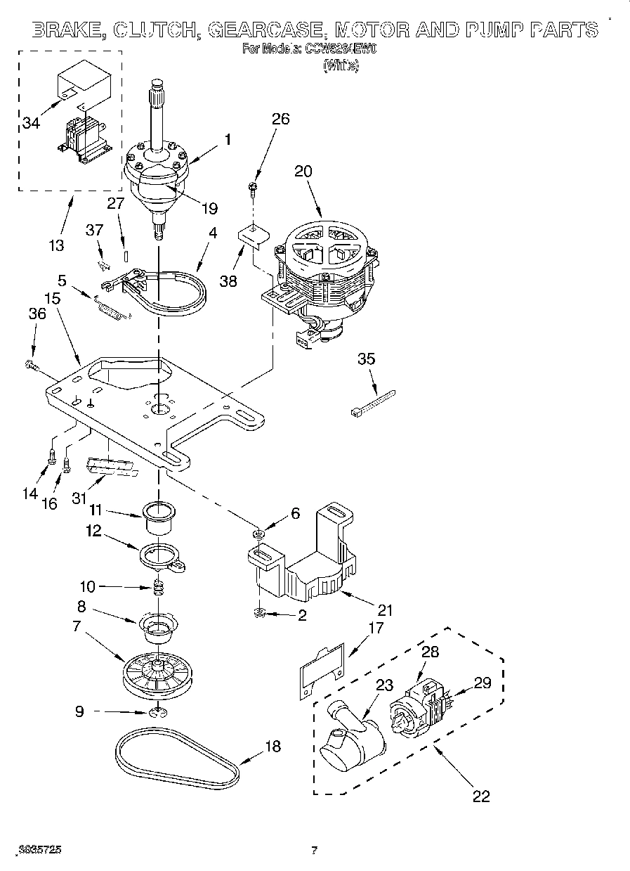 04 - BRAKE, CLUTCH, GEARCASE, MOTOR AND PUMP