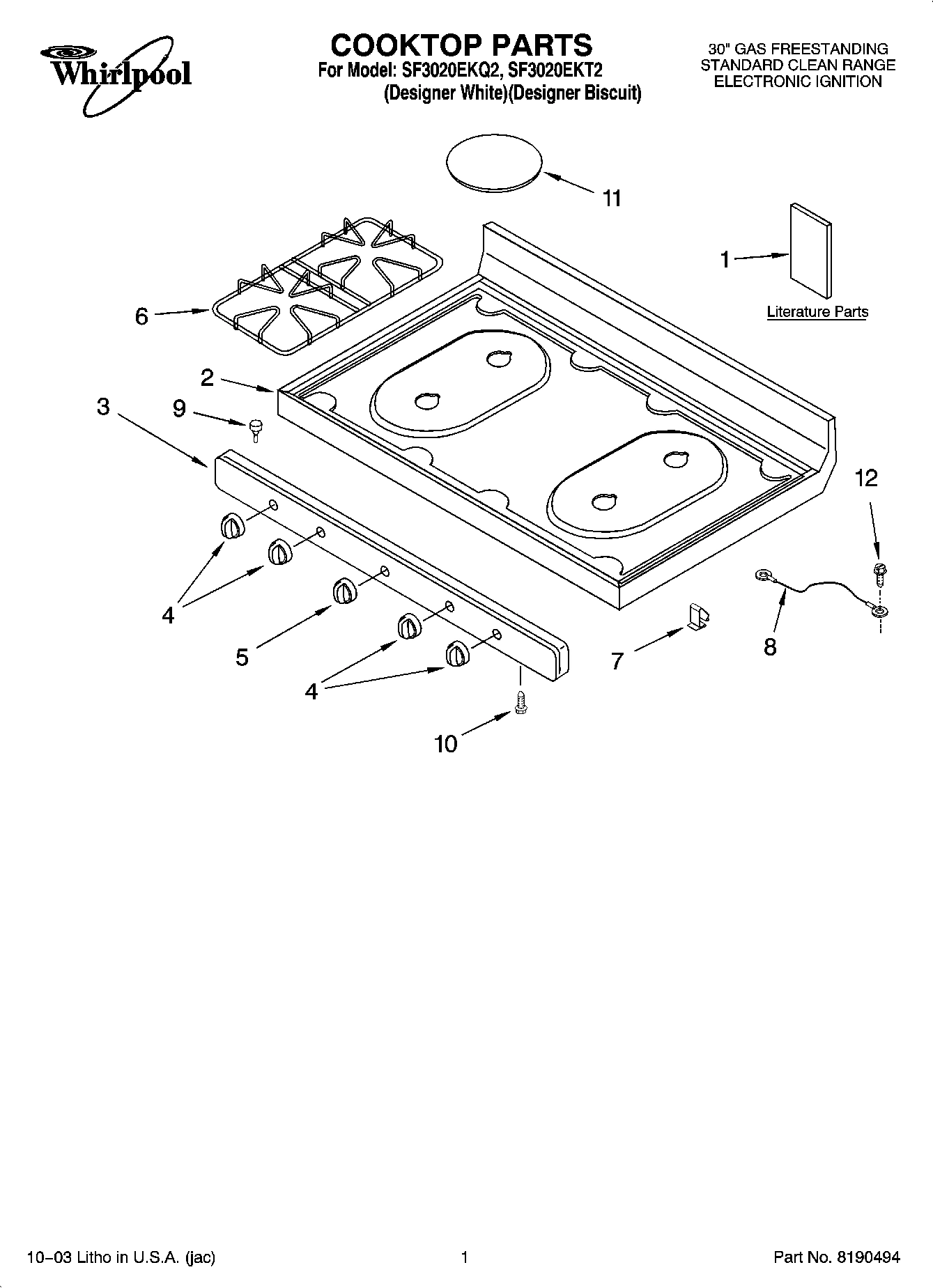 01 - COOKTOP PARTS